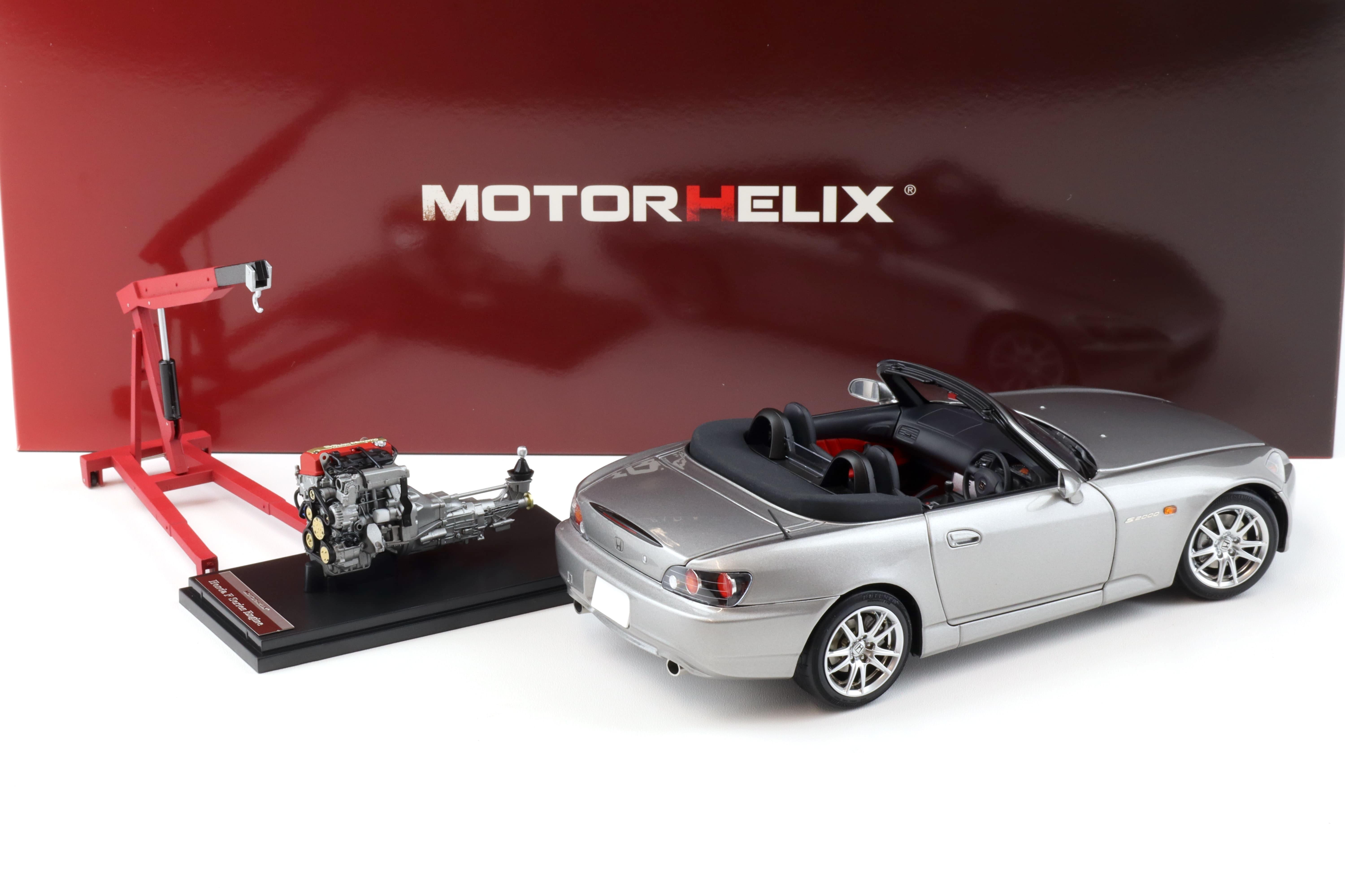 1:18 Motorhelix Honda S2000 (AP2) silver metallic + engine Diecast M85108