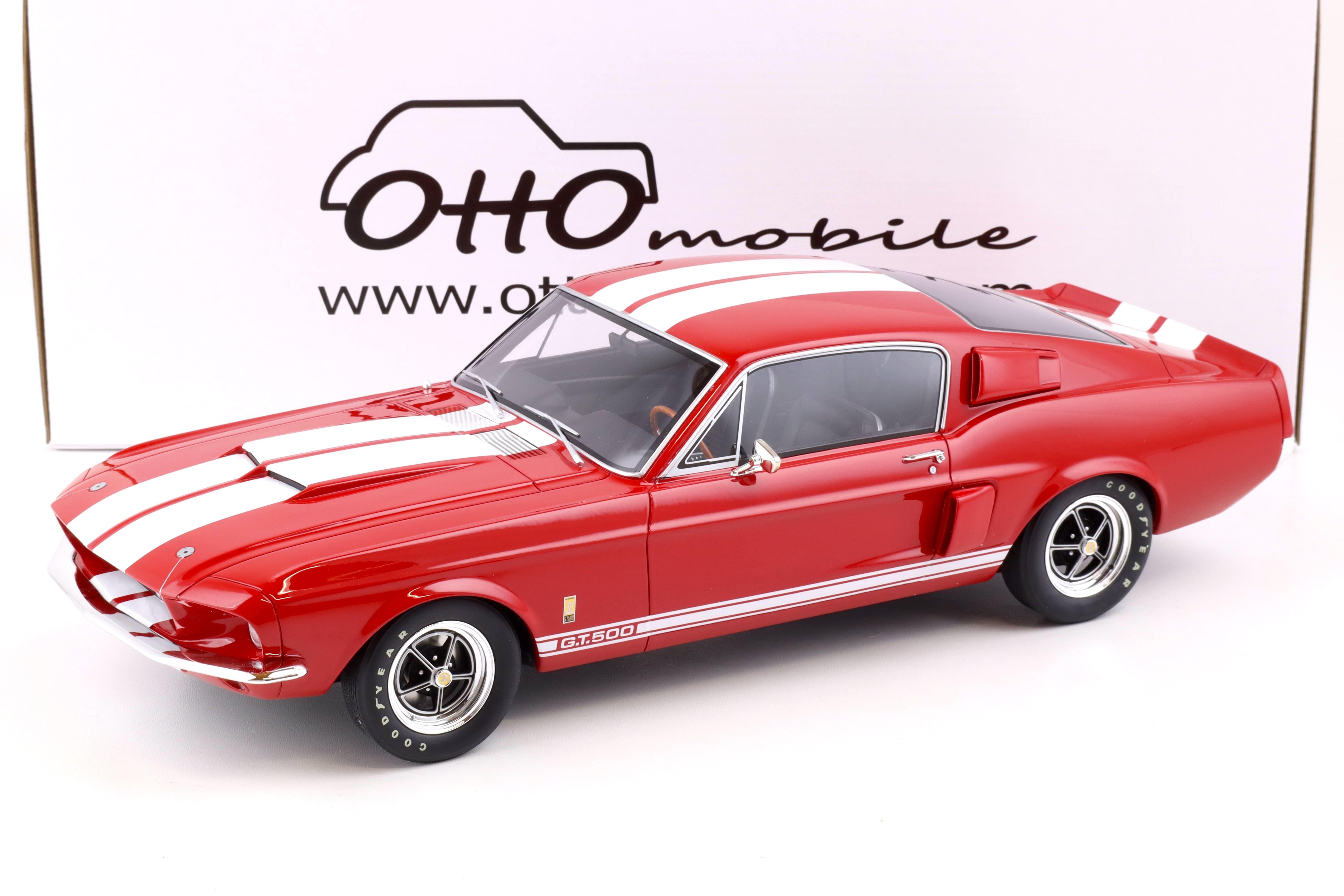 1:12 OTTO mobile G056 Ford Mustang Shelby GT500 Fastback red/ white stripes