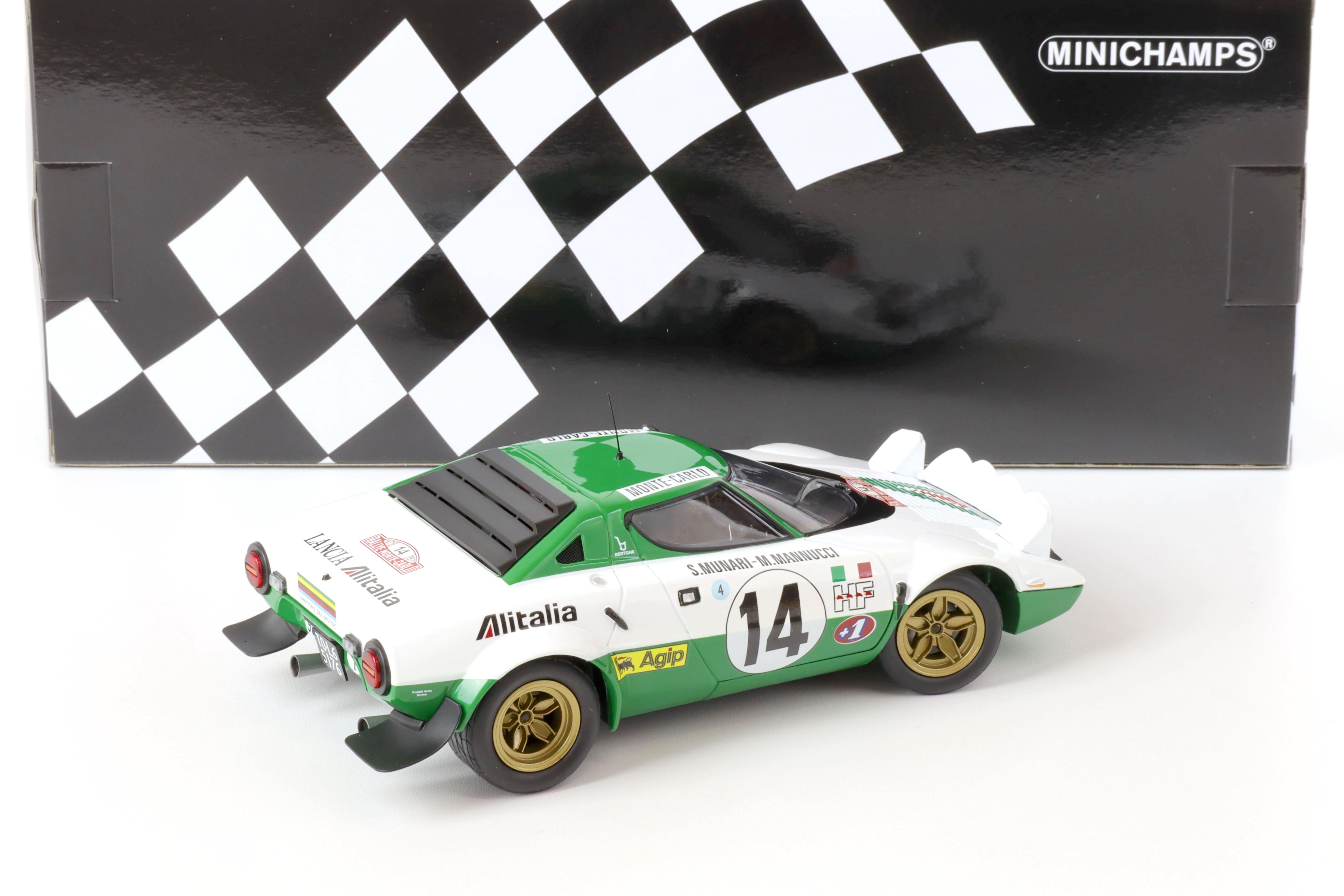 1:18 Minichamps Lancia Stratos Munari/ Mannucci #14 Winner Rally Monte Carlo 1975