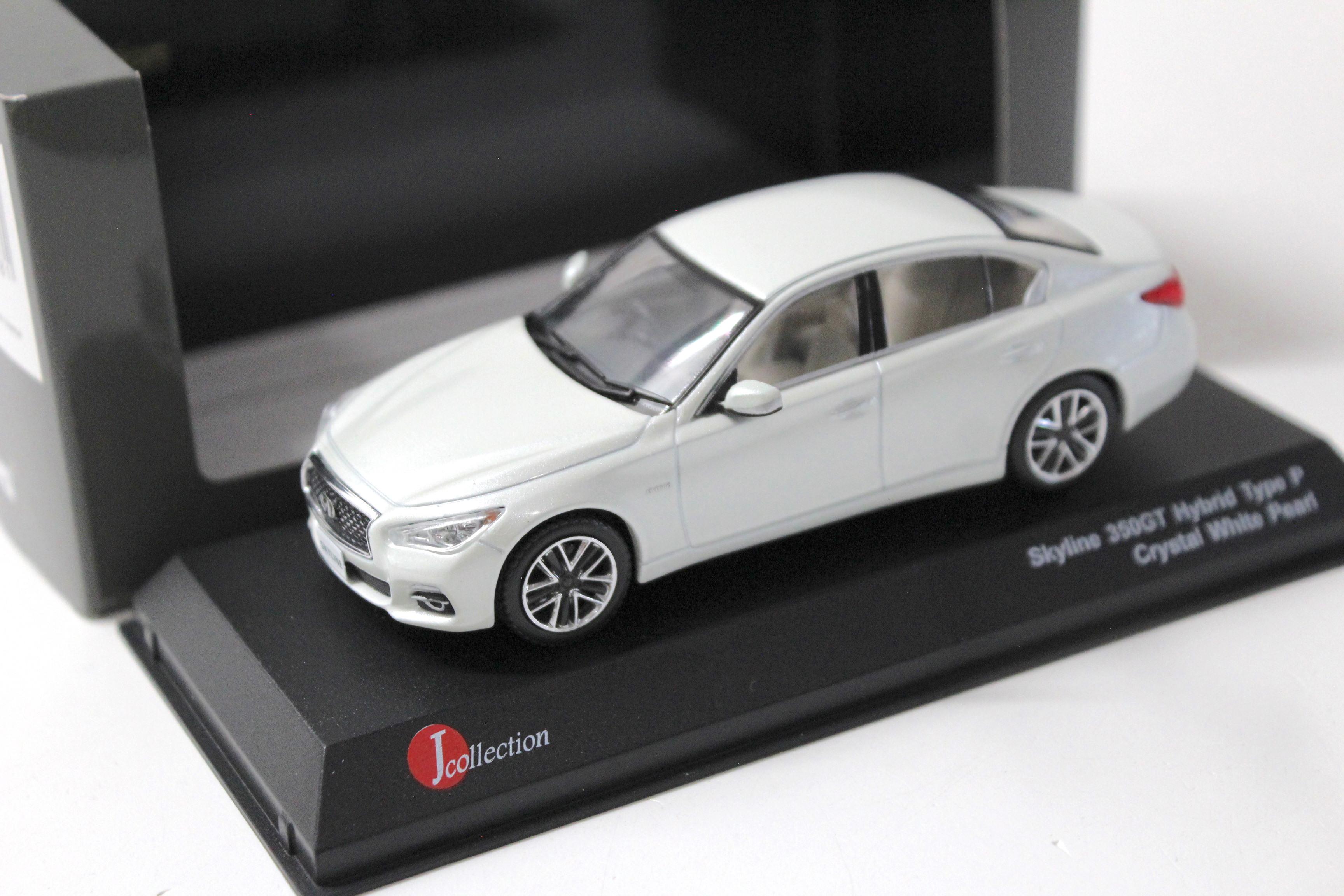 1:43 Kyosho J-Collection Nissan Skyline 350GT Hybrid Type P white pearl