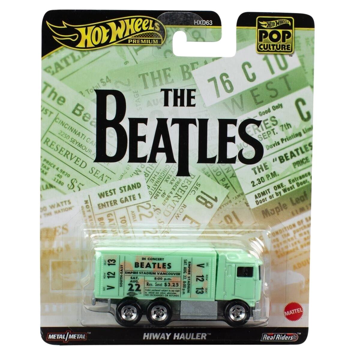 1:64 Hot Wheels Premium 2024 Pop Culture Hiway Hauler The Beatles green