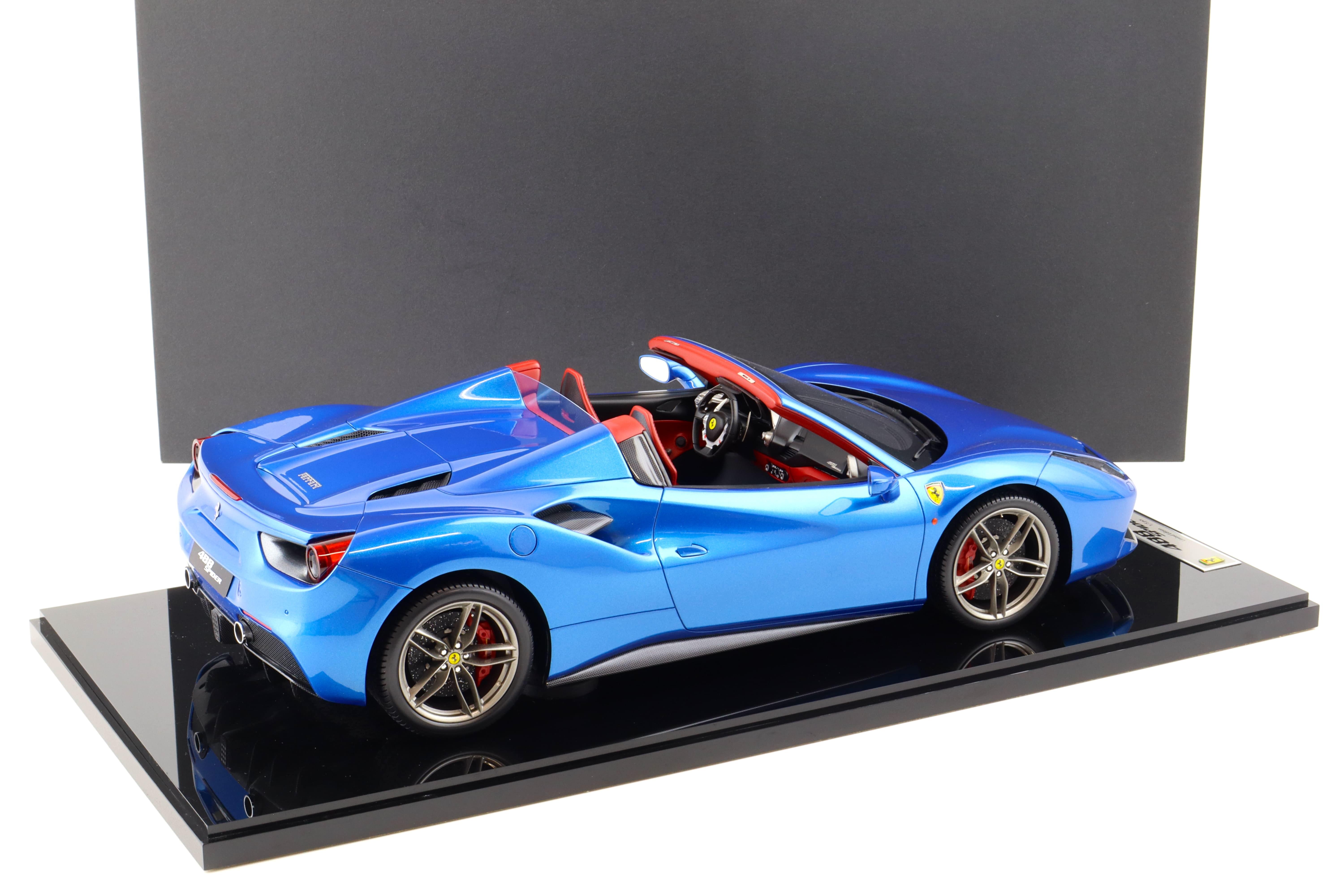 1:12 BBR Ferrari 488 Spider IAA Frankfurt 2015 Blue Corsa metallic - Limited 5 pcs.