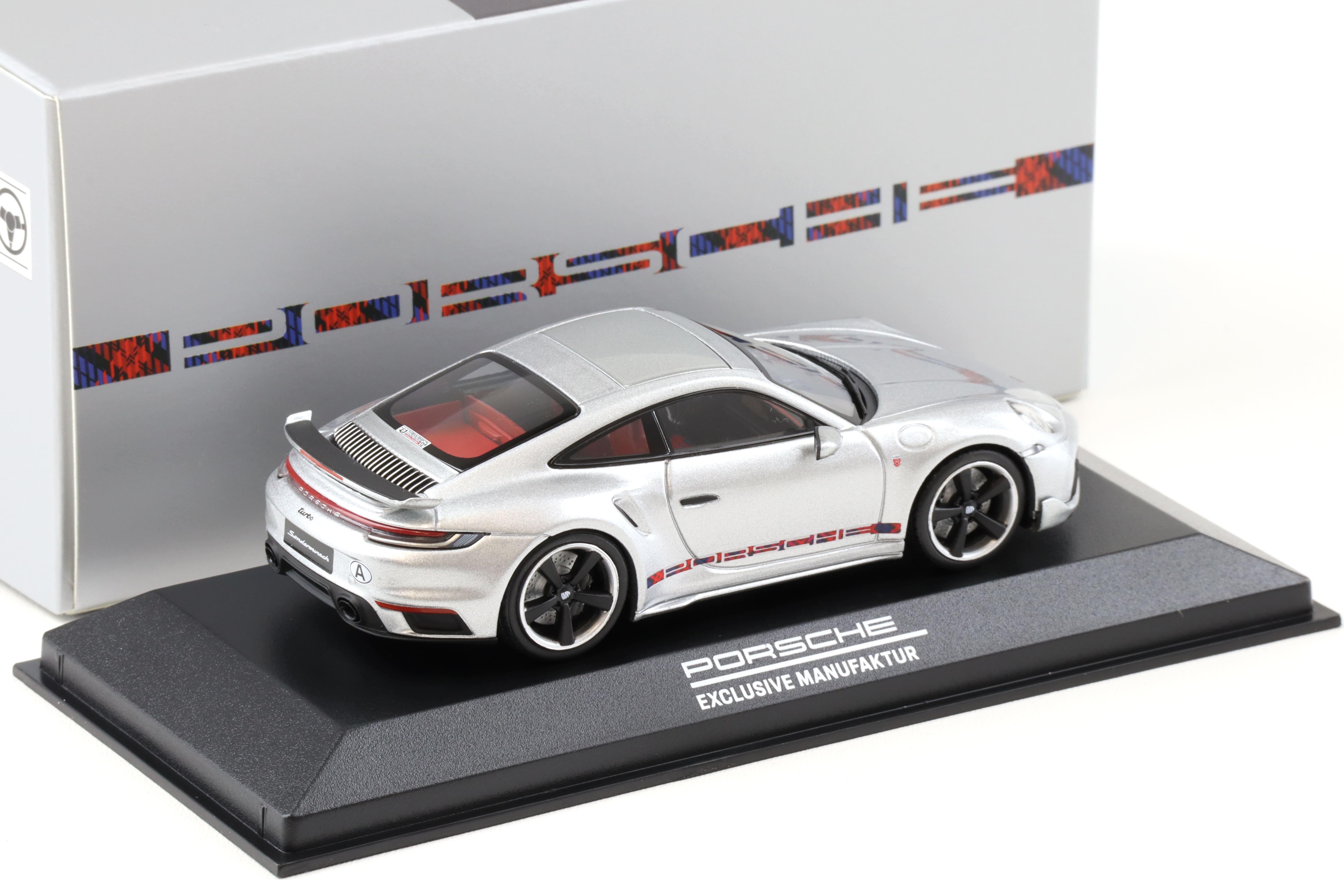 1:43 Minichamps Porsche 911 992 Turbo Sonderwunsch First Turbo silver WAP DEALER