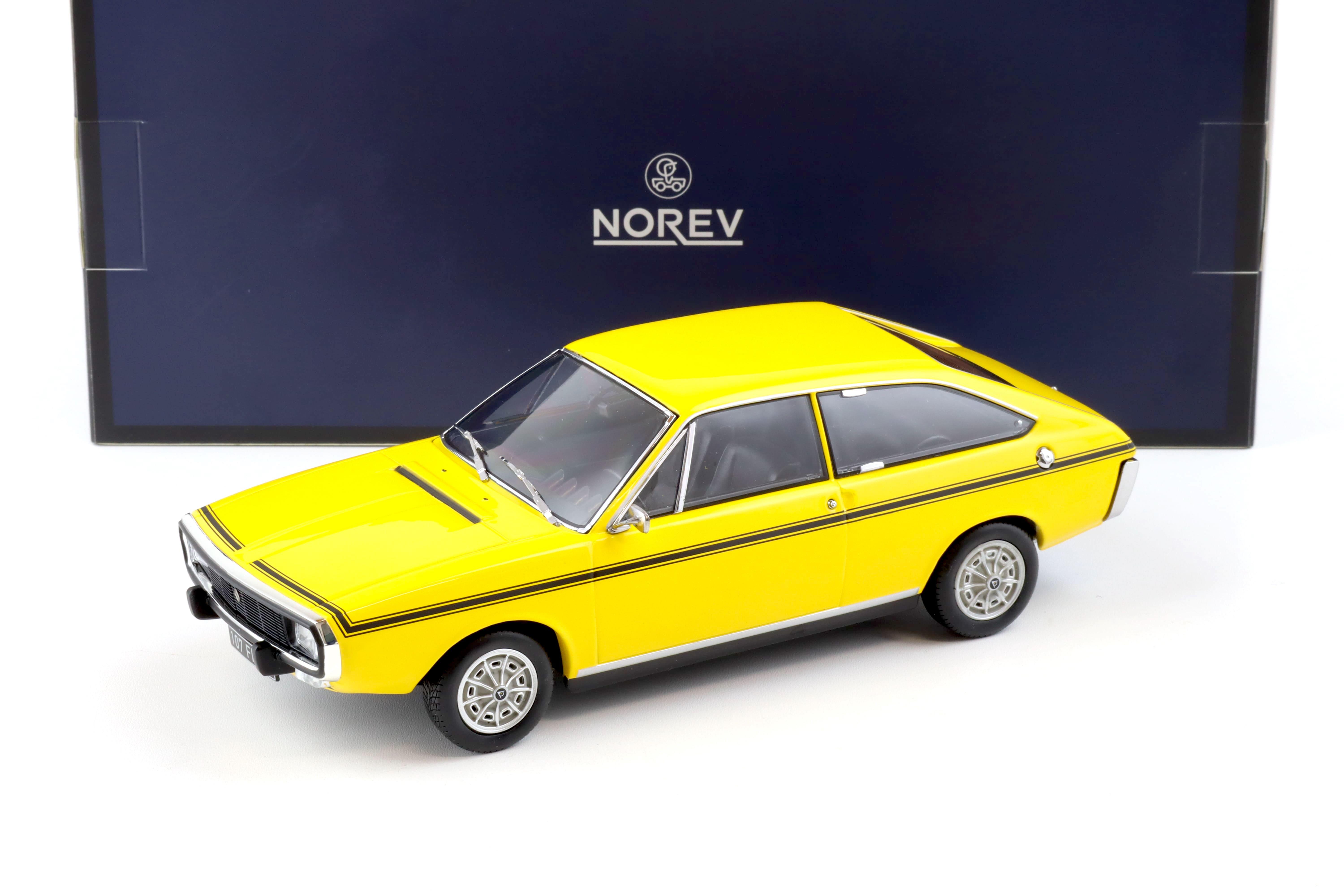 1:18 Norev Renault 15 TL 1973 yellow with black deco - Limited 300 pcs.