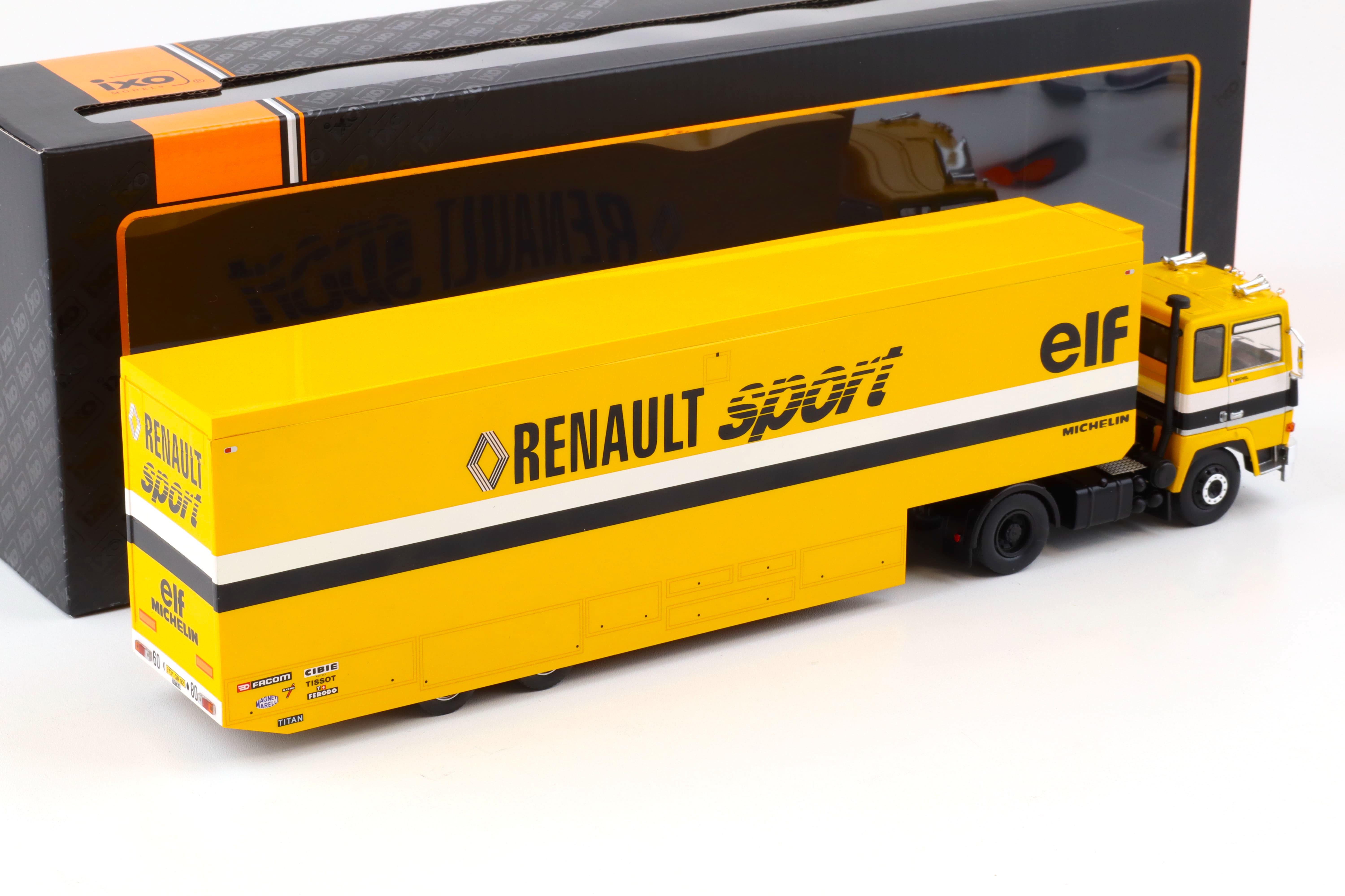 1:43 IXO Berliet TR350 Renntransporter Renault Sport Formel 1 F1 yellow