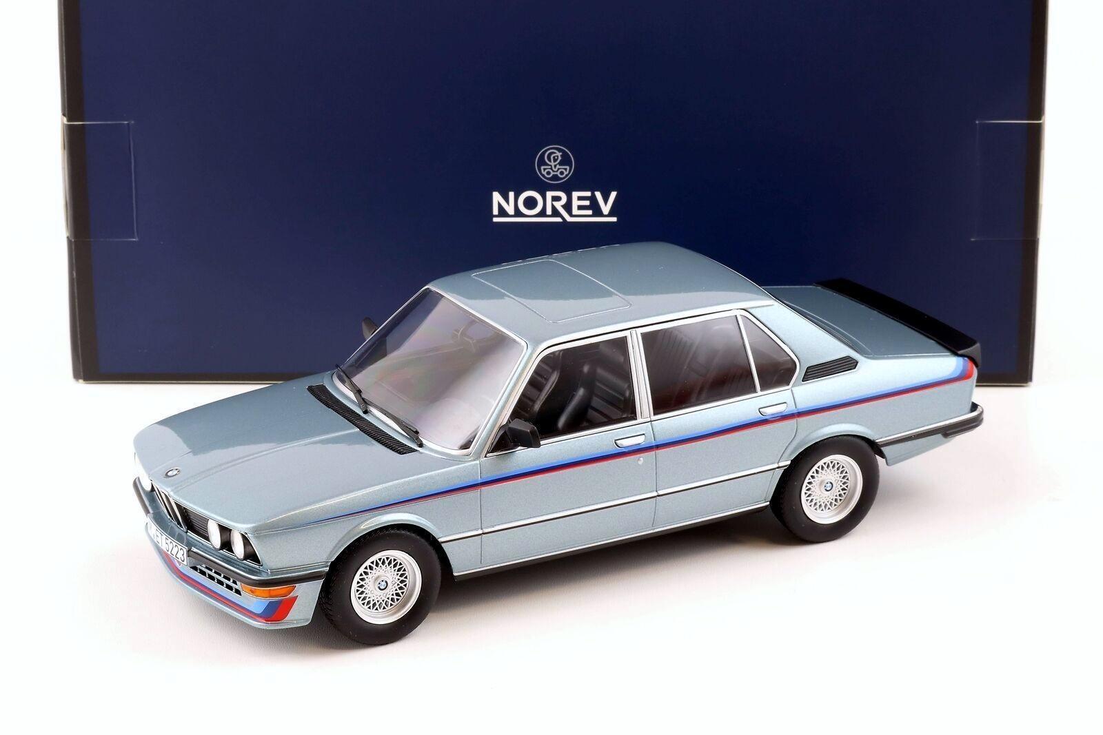 1:18 Norev BMW M535i E12 Limousine 1980 blue met. with stripes - Limited 500 pcs.