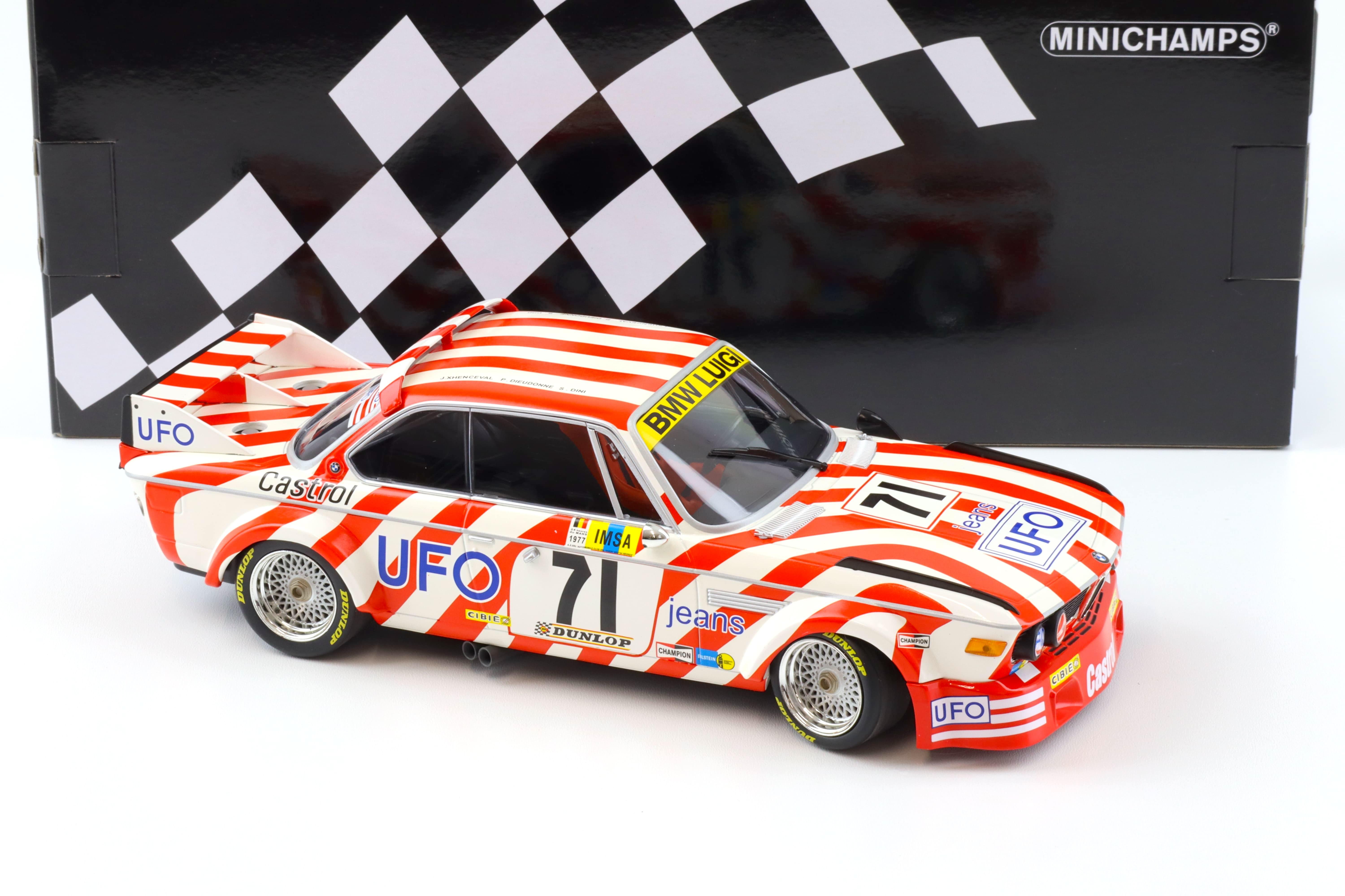 1:18 Minichamps BMW 3.0 CSL Luigi Racing #71 24h Le Mans 1977 Xhenceval/ Dieudonne