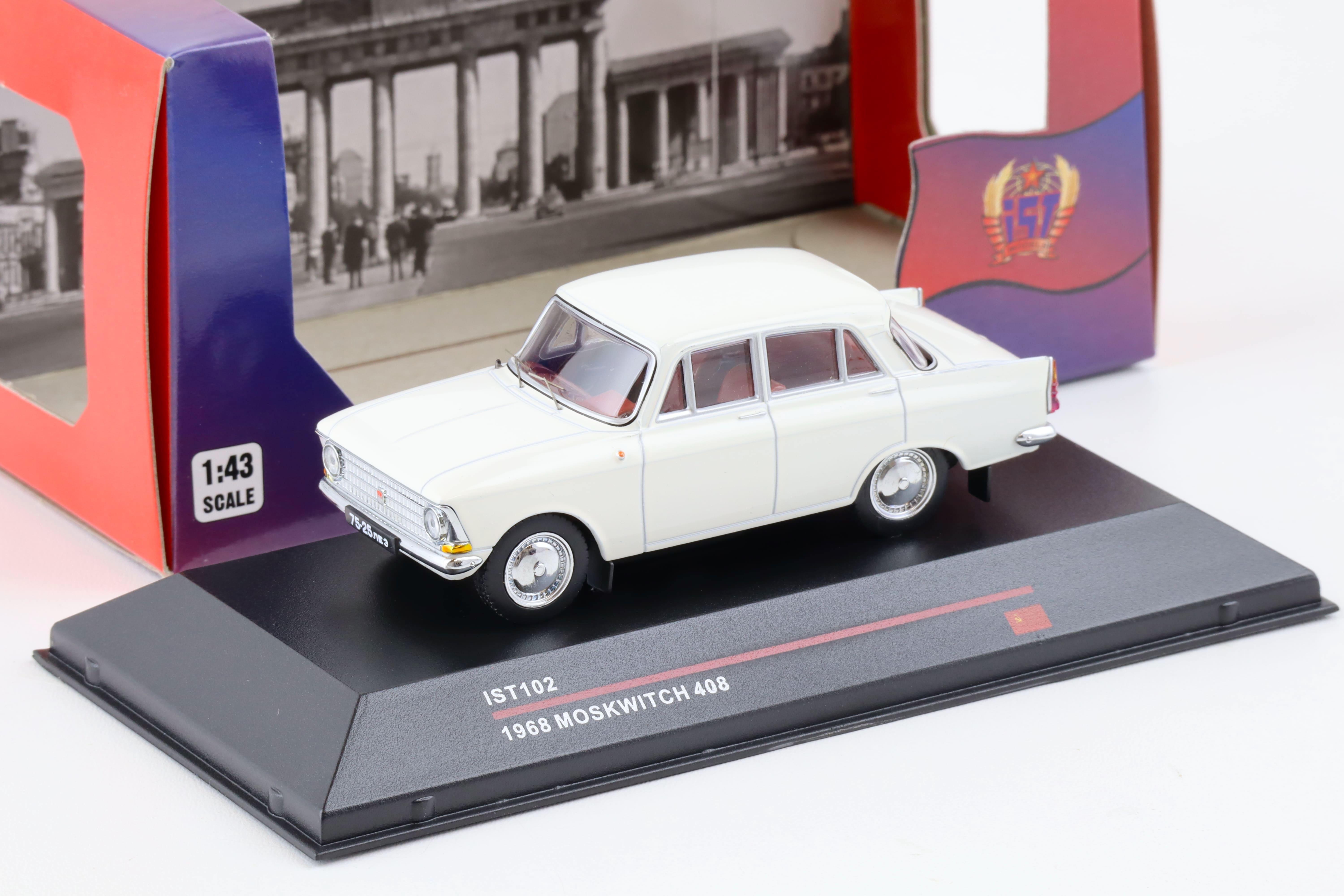 1:43 IST Models Moskwitch 408 Limousine 1968 off white