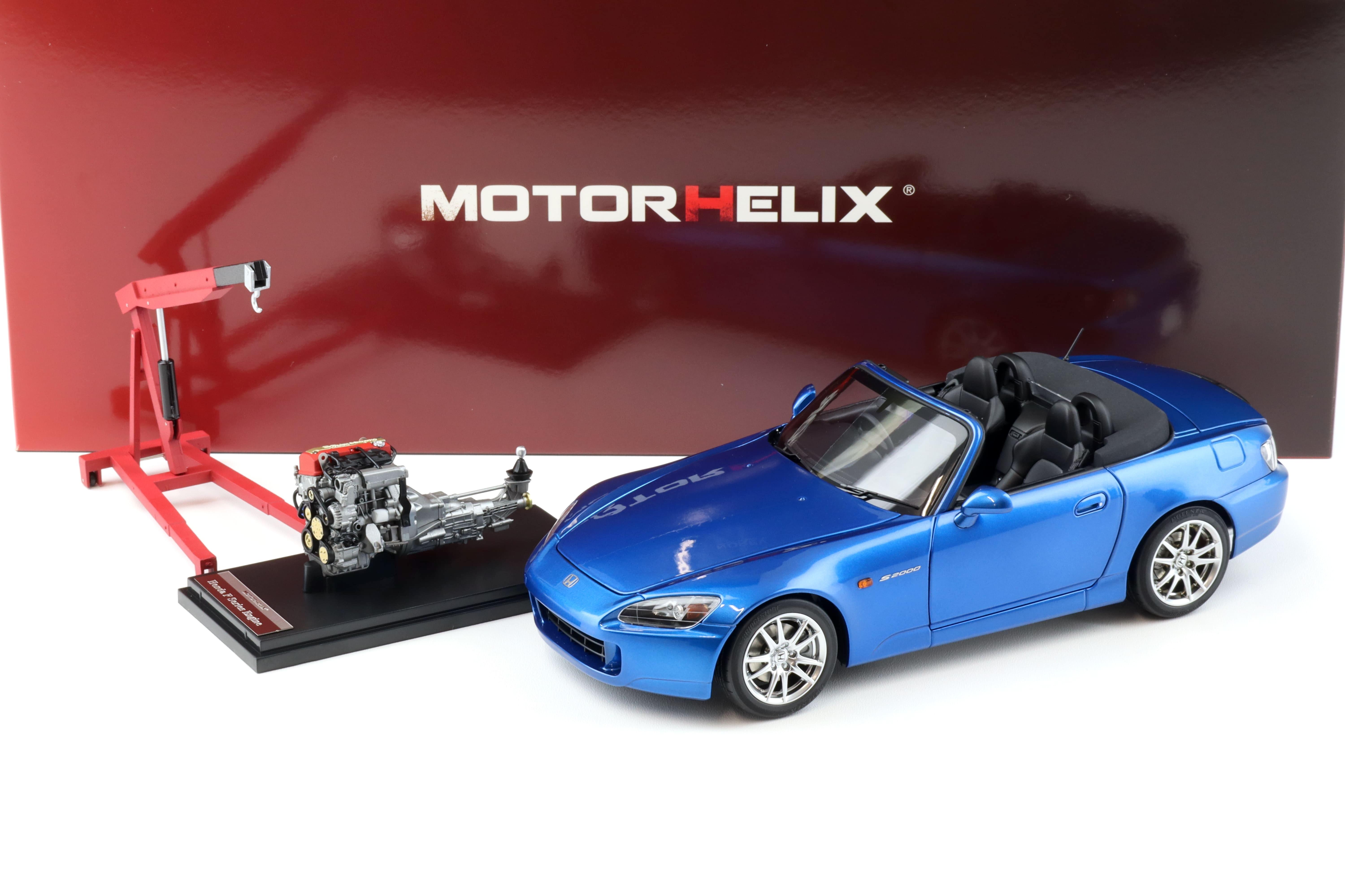 1:18 Motorhelix Honda S2000 (AP2) Bermuda blue pearl + engine Diecast M85107