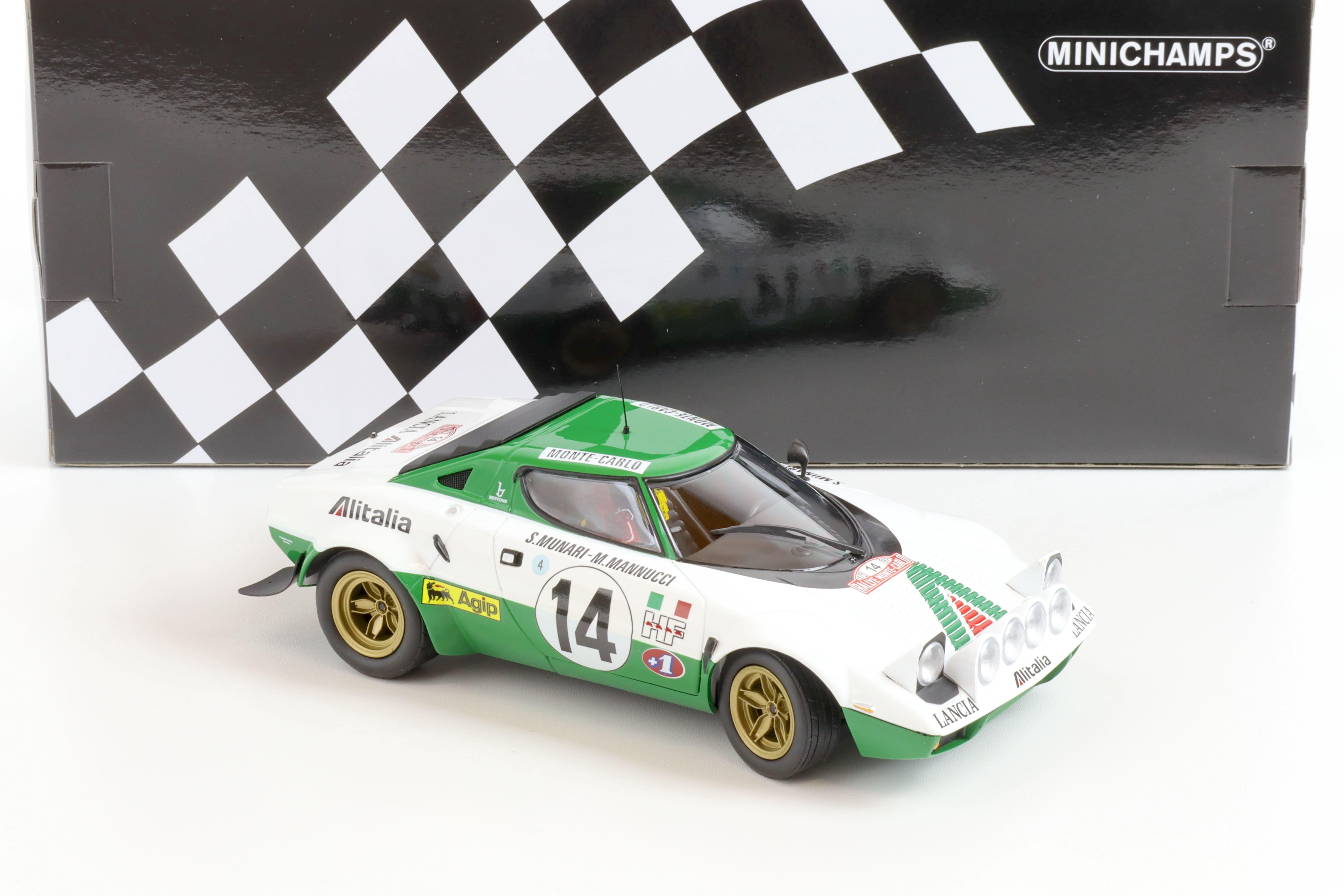 1:18 Minichamps Lancia Stratos Munari/ Mannucci #14 Winner Rally Monte Carlo 1975