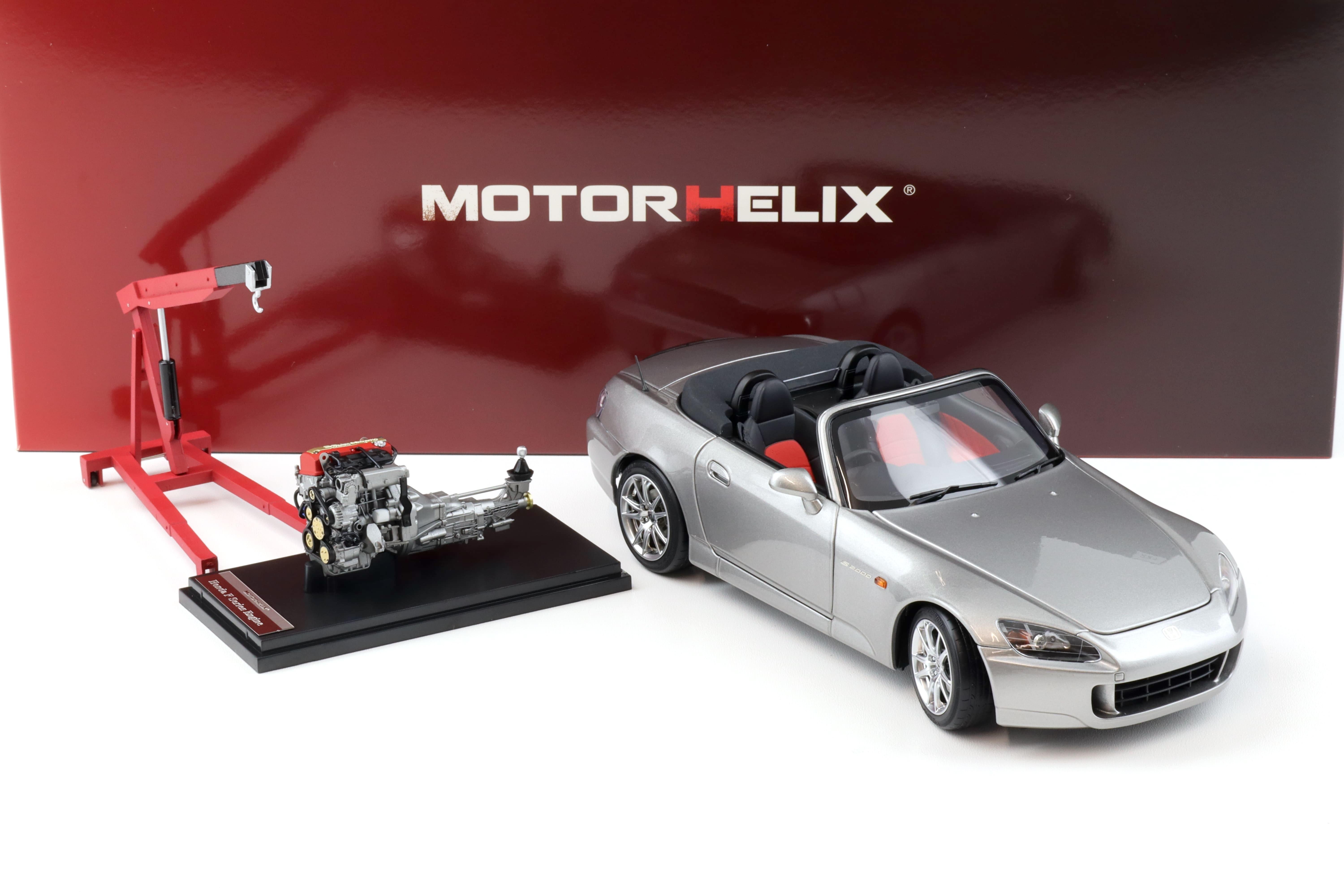 1:18 Motorhelix Honda S2000 (AP2) silver metallic + engine Diecast M85108