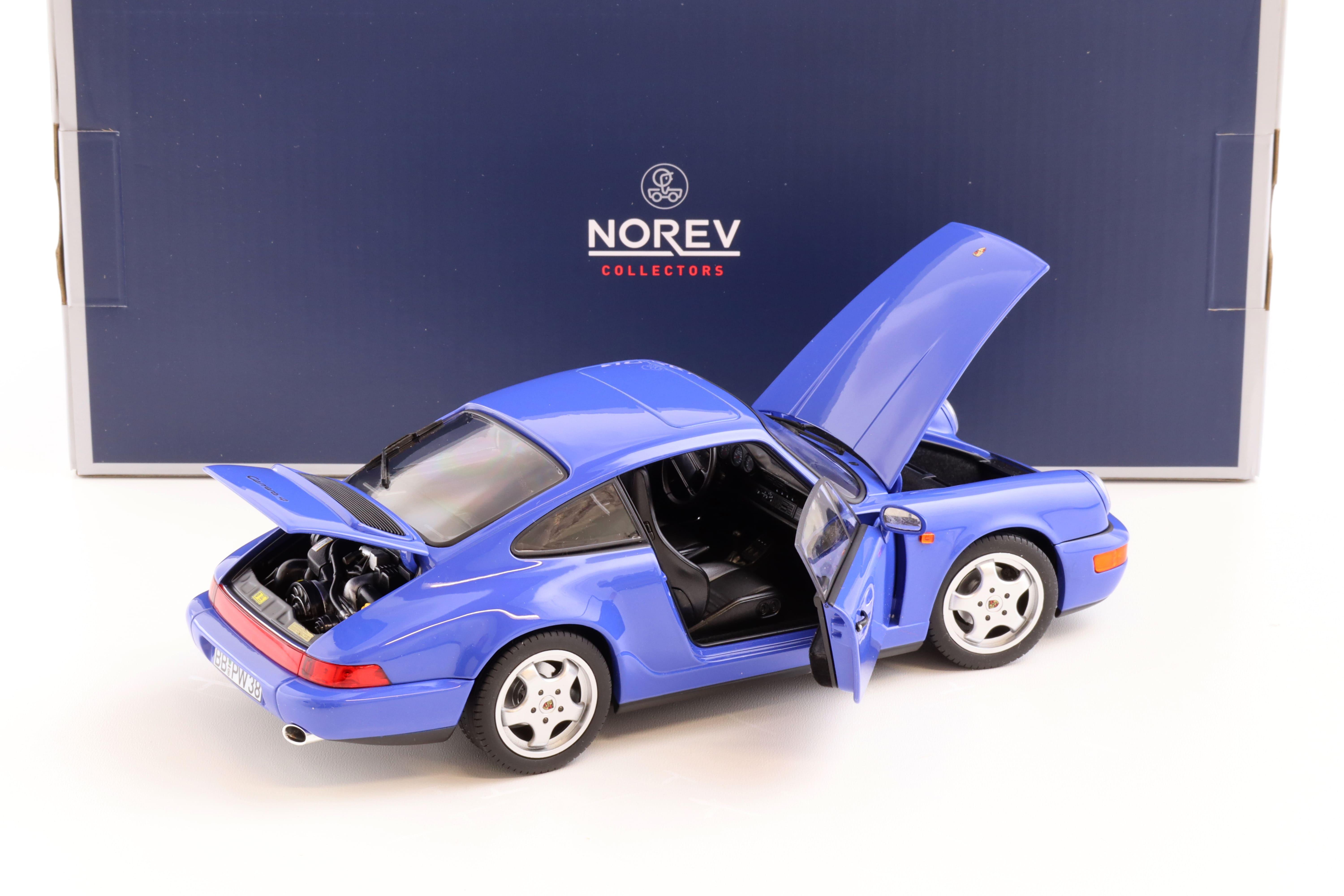 1:18 Norev Porsche 911 (964) Carrera 4 Coupe 1990 Maritim blue - Limited 504 pcs.