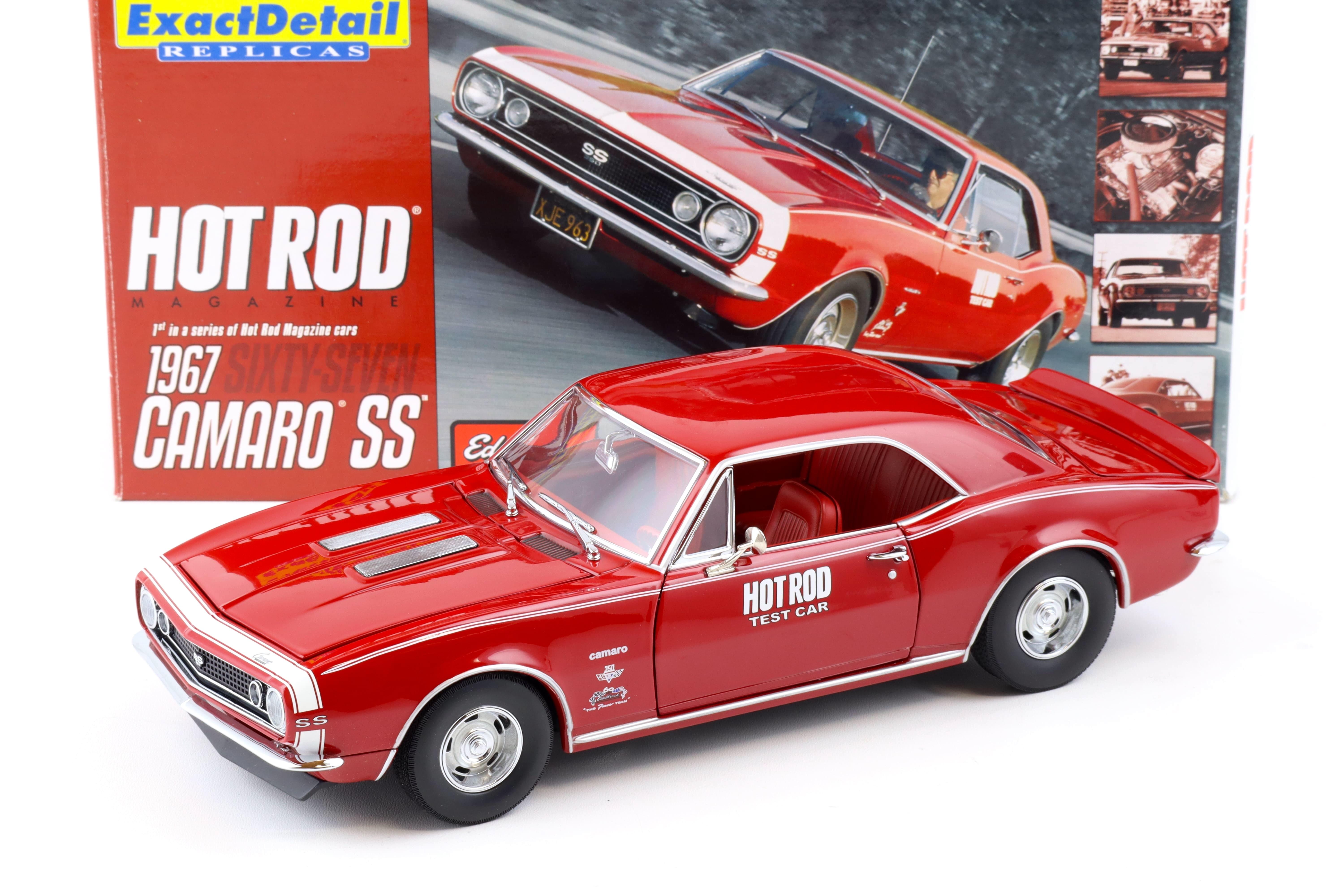 1:18 Exact Detail 1967 Chevrolet Camaro SS Coupe Hot Rod Test Car red WCC220