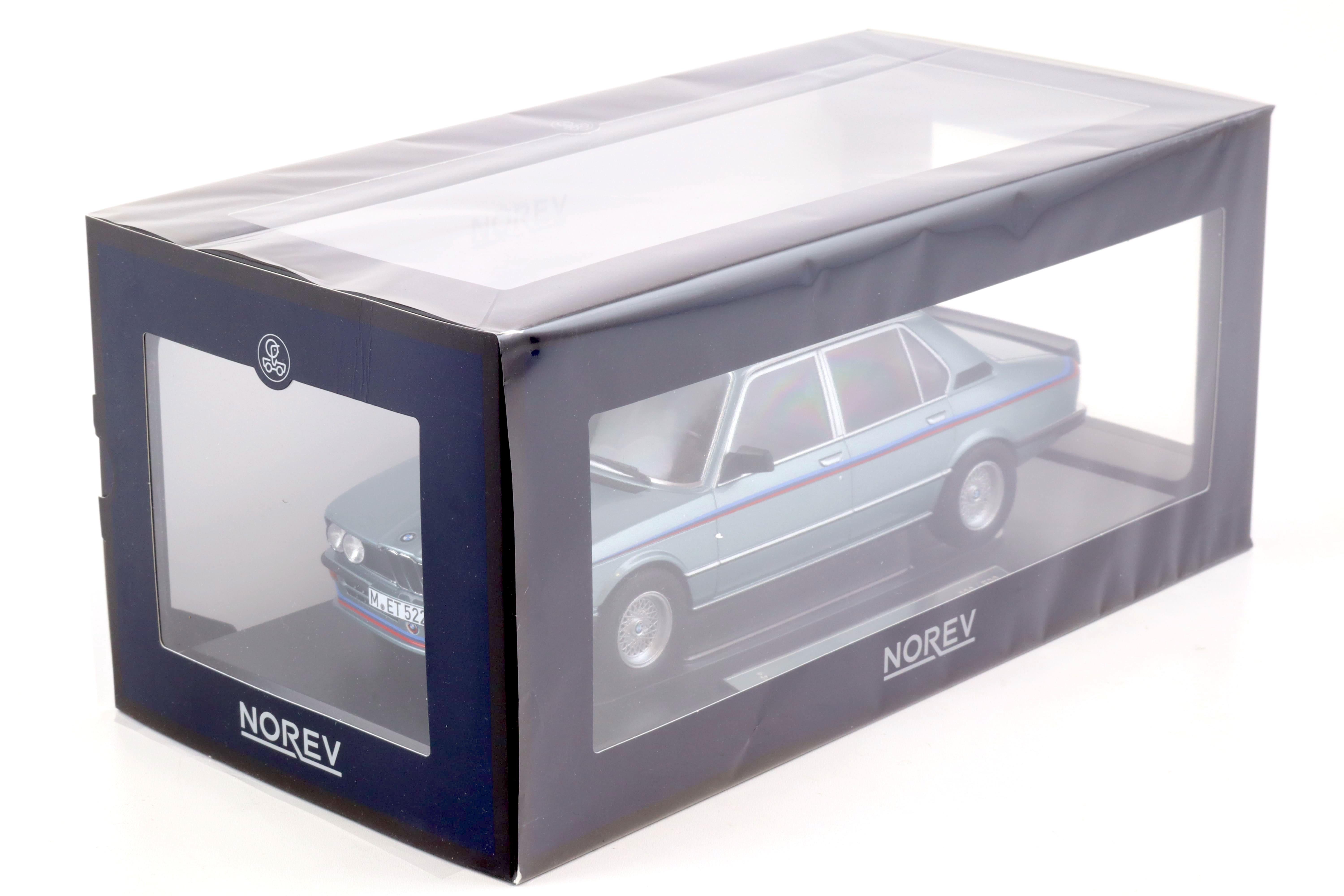 1:18 Norev BMW M535i E12 Limousine 1980 blue met. with stripes - Limited 500 pcs.