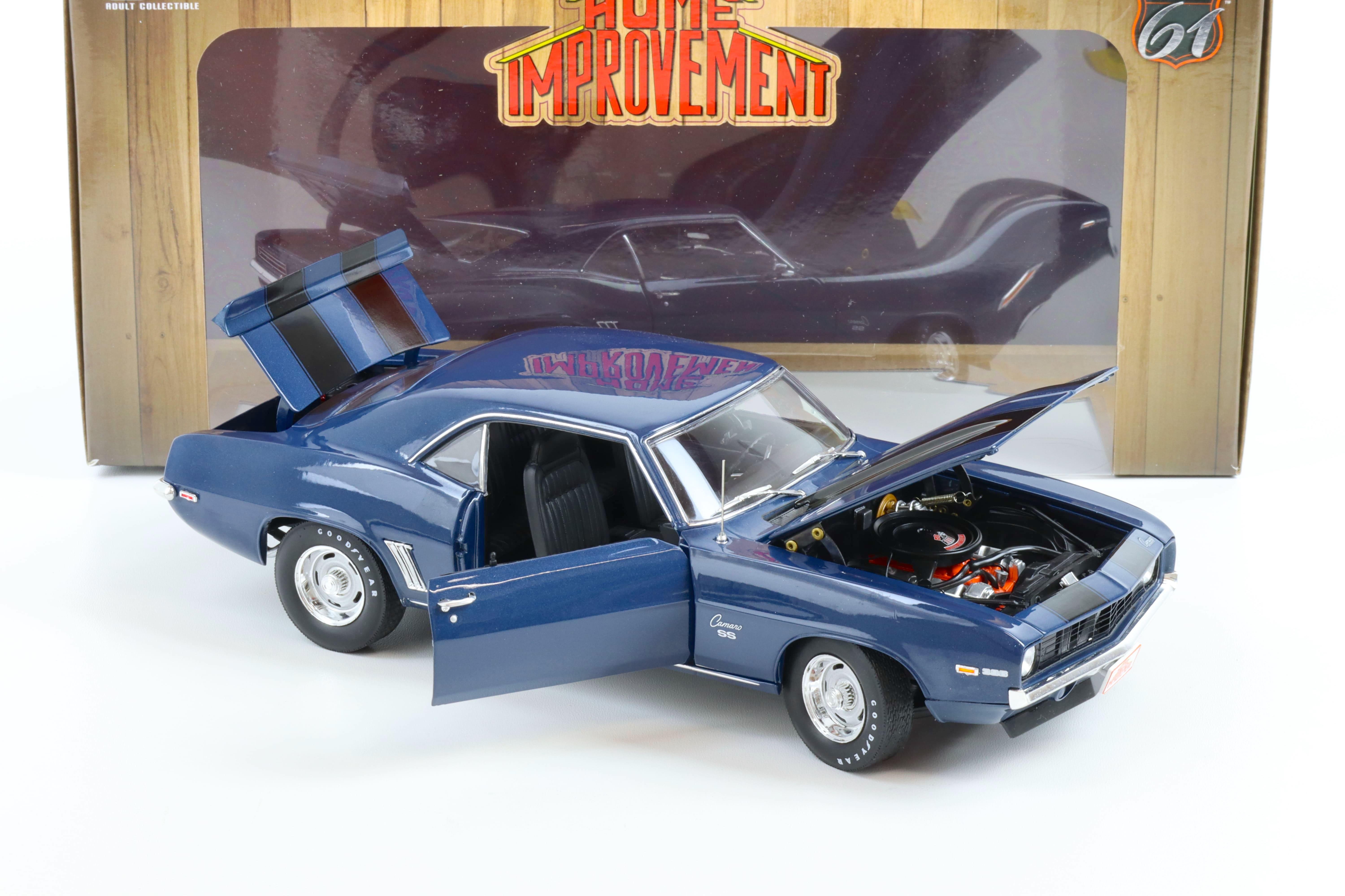 1:18 Highway61 Chevrolet Camaro SS Coupe 1969 blue HOME IMPROVEMENT