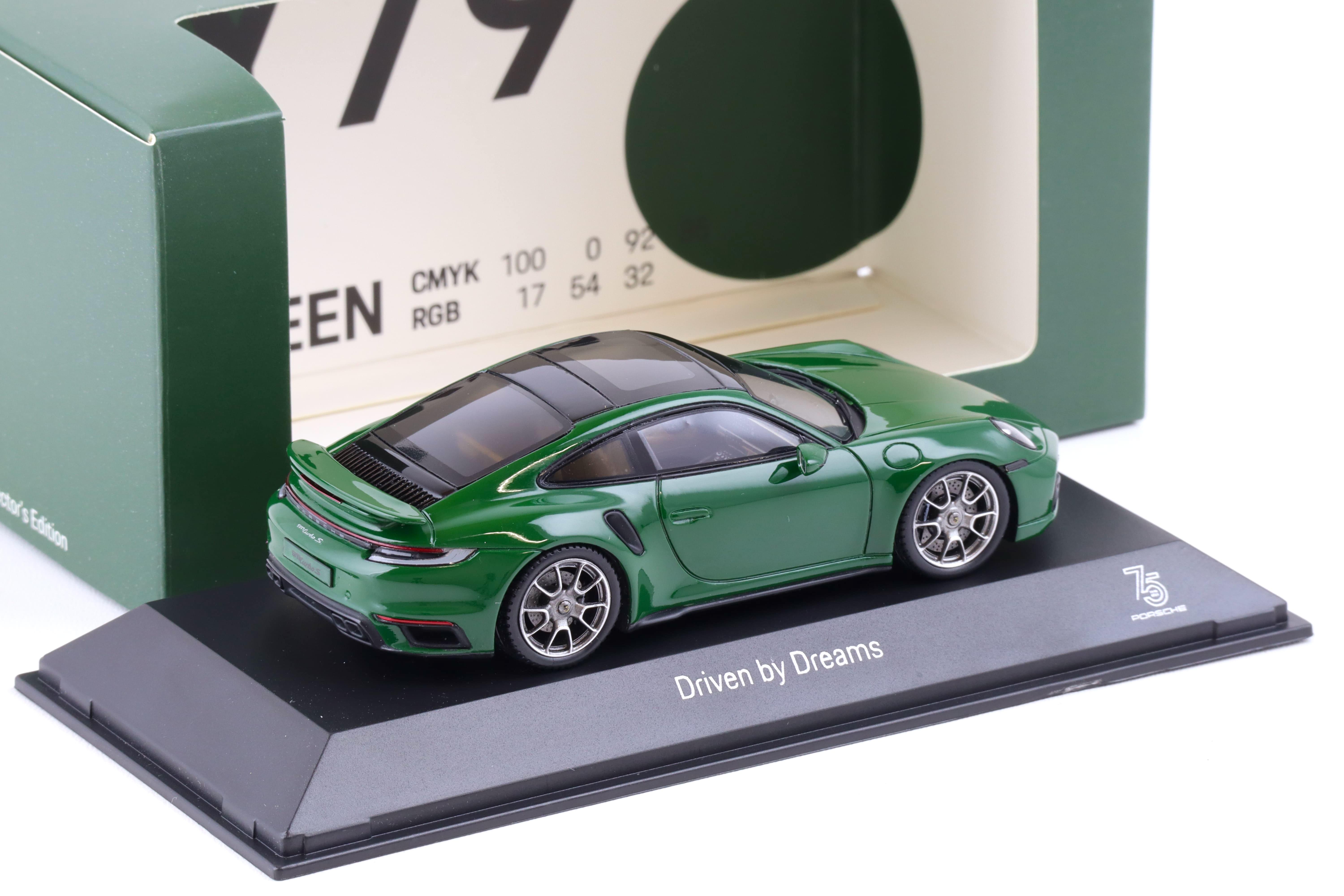 1:43 Spark Porsche 911 (992) Turbo S Coupe Irish green WAP DEALER