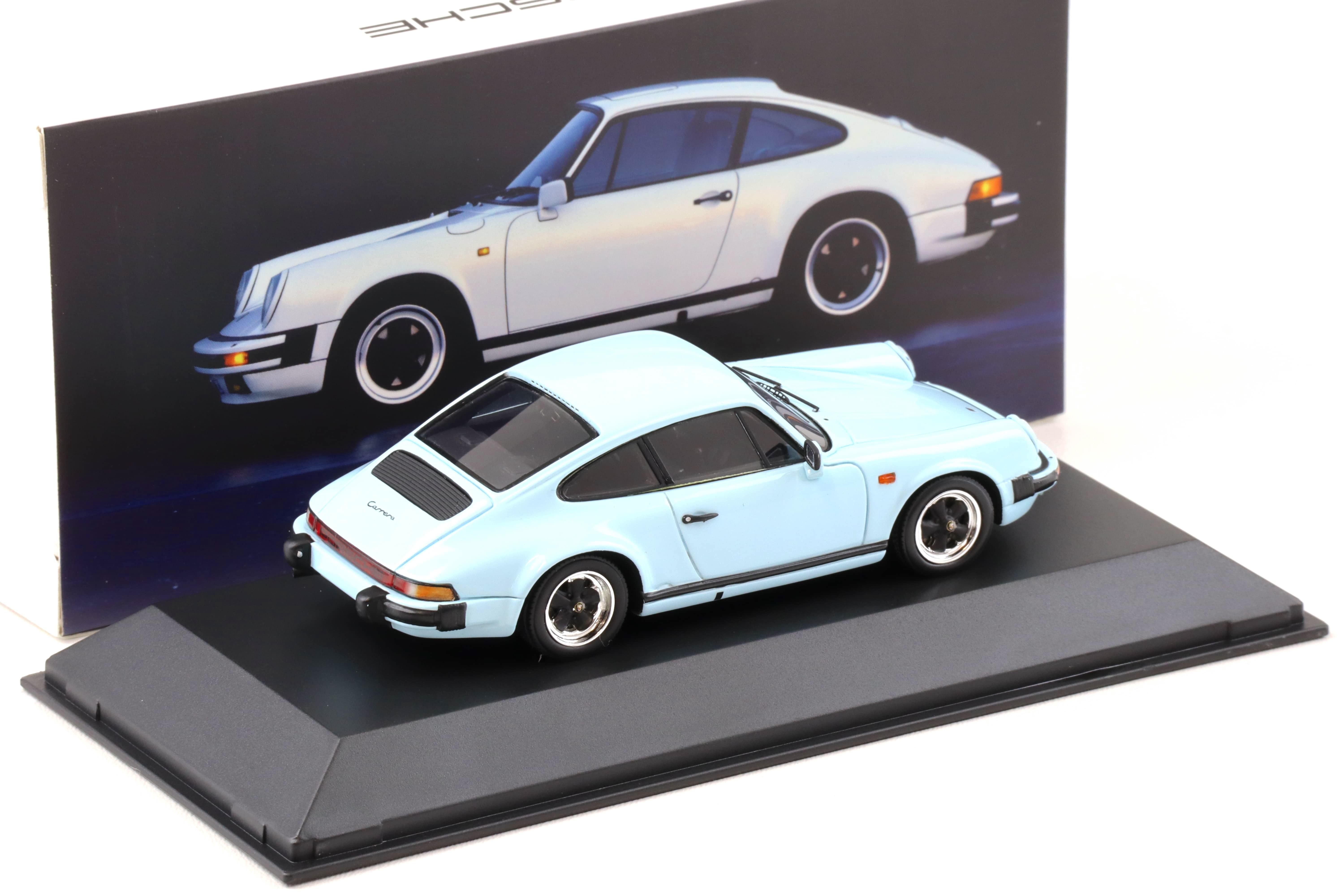 1:43 Spark Porsche 911 Carrera 3.2 Coupe Glacier blue 1984 MAP Porsche Museum