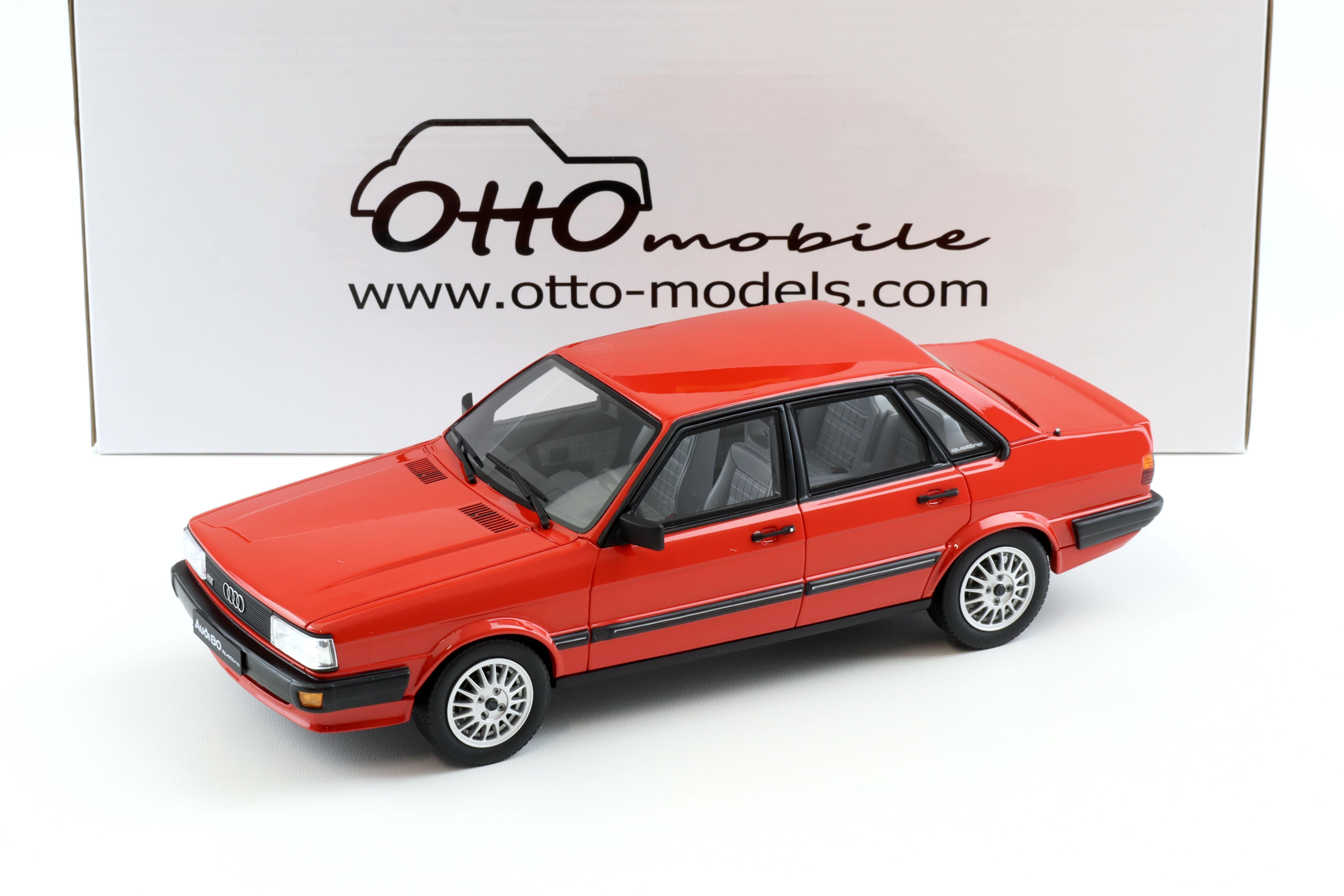 1:18 OTTO mobile OT339 Audi 80 (B2) Quattro Limousine red 1983