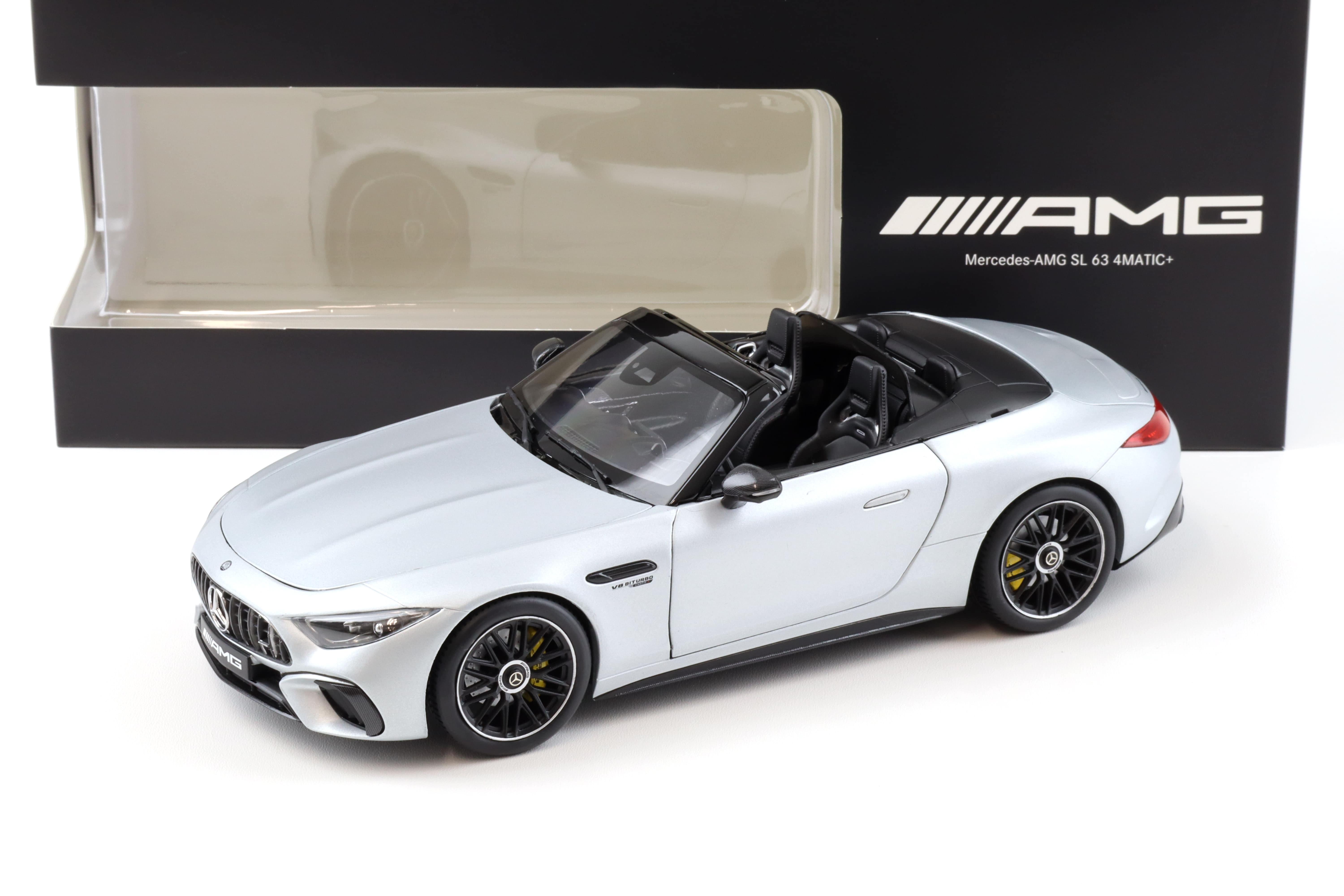 1:18 iScale Mercedes SL 63 4MATIC+ AMG Roadster high-tech silver magno DEALER VERSION