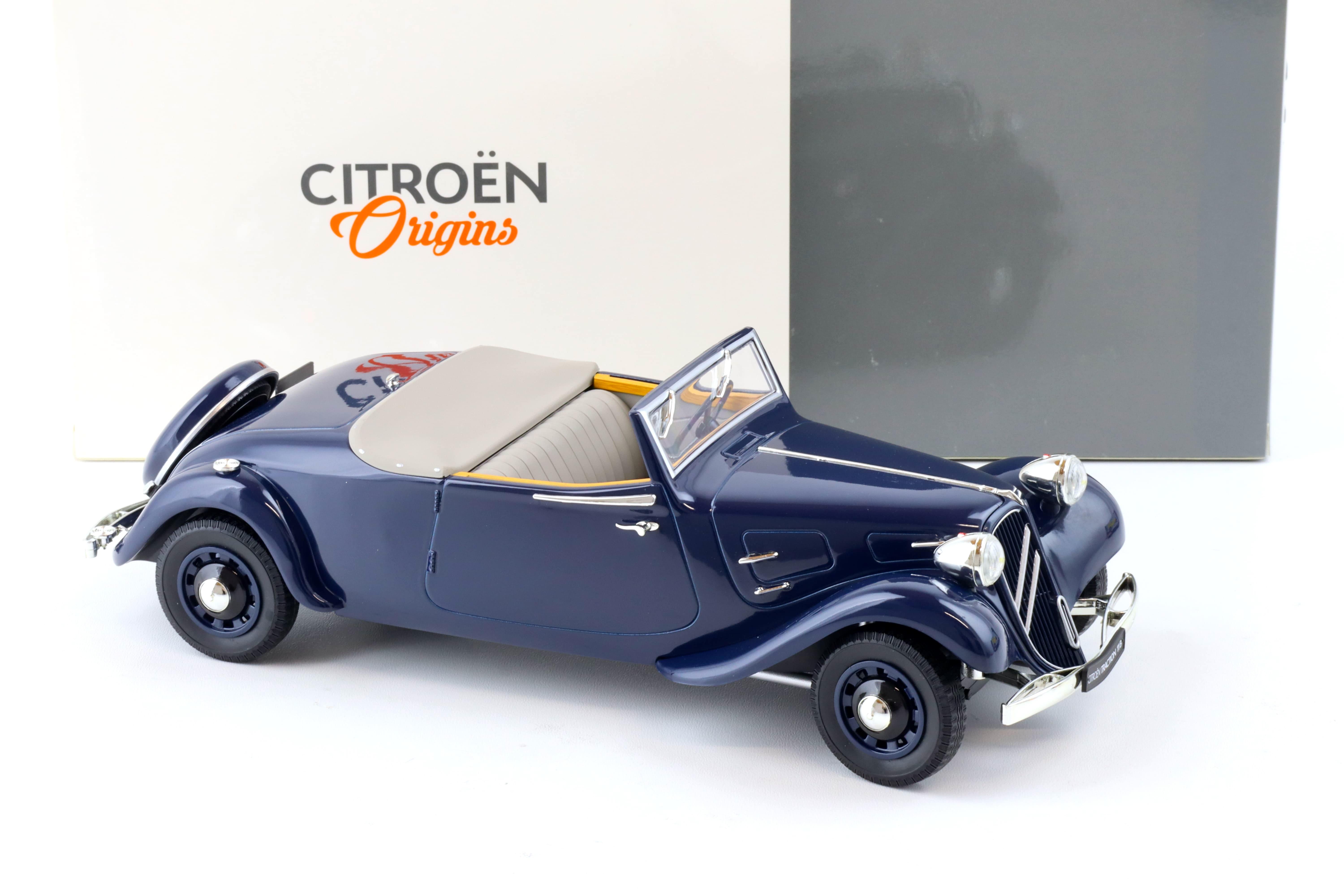 1:18 Norev Citroen Traction Cabriolet 1939 dark blue Citroen Origins Dealer