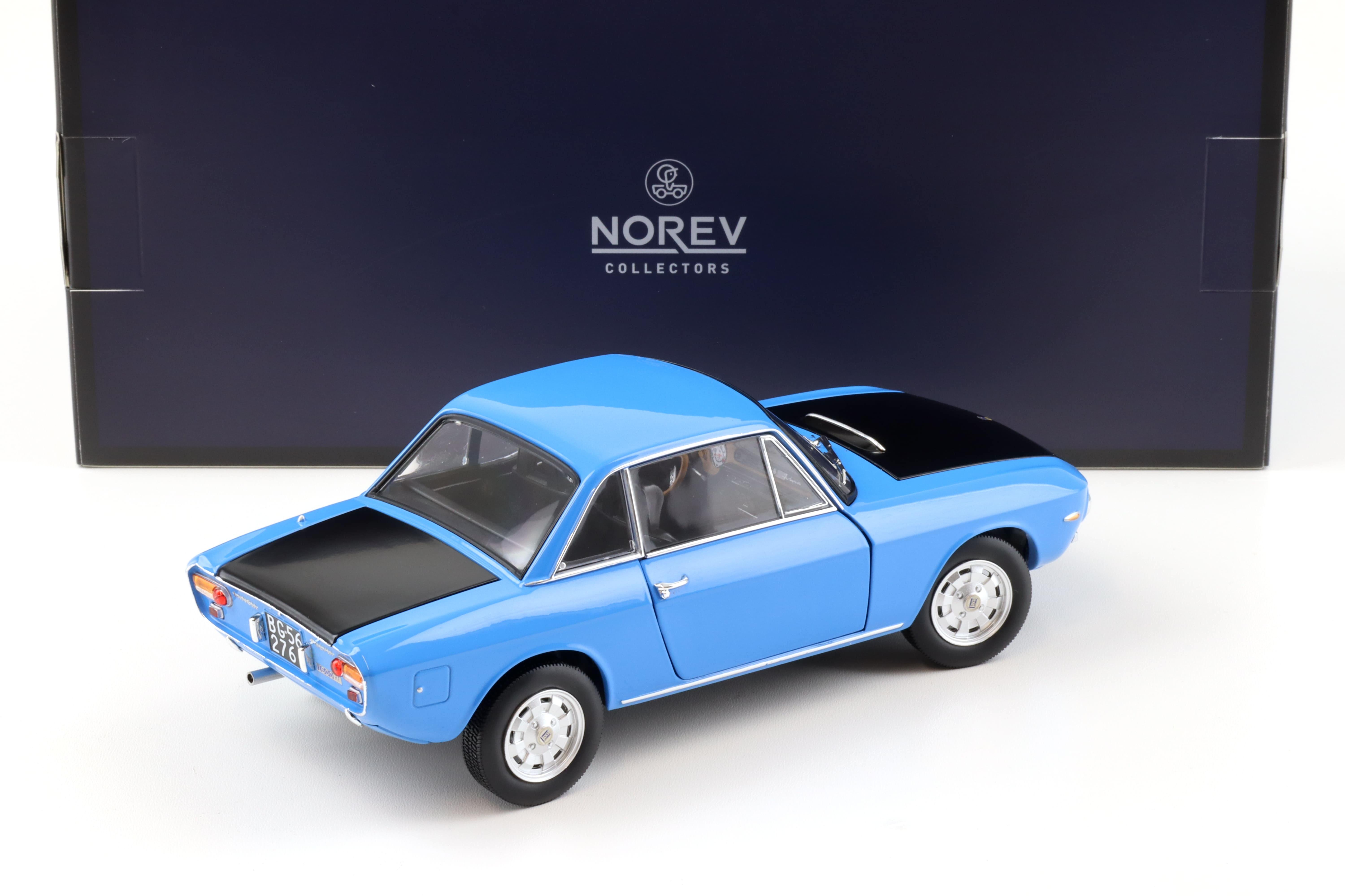 1:18 Norev Lancia Fulvia 1600 HF 1971 middle blue/ black - Limited 200 pcs.