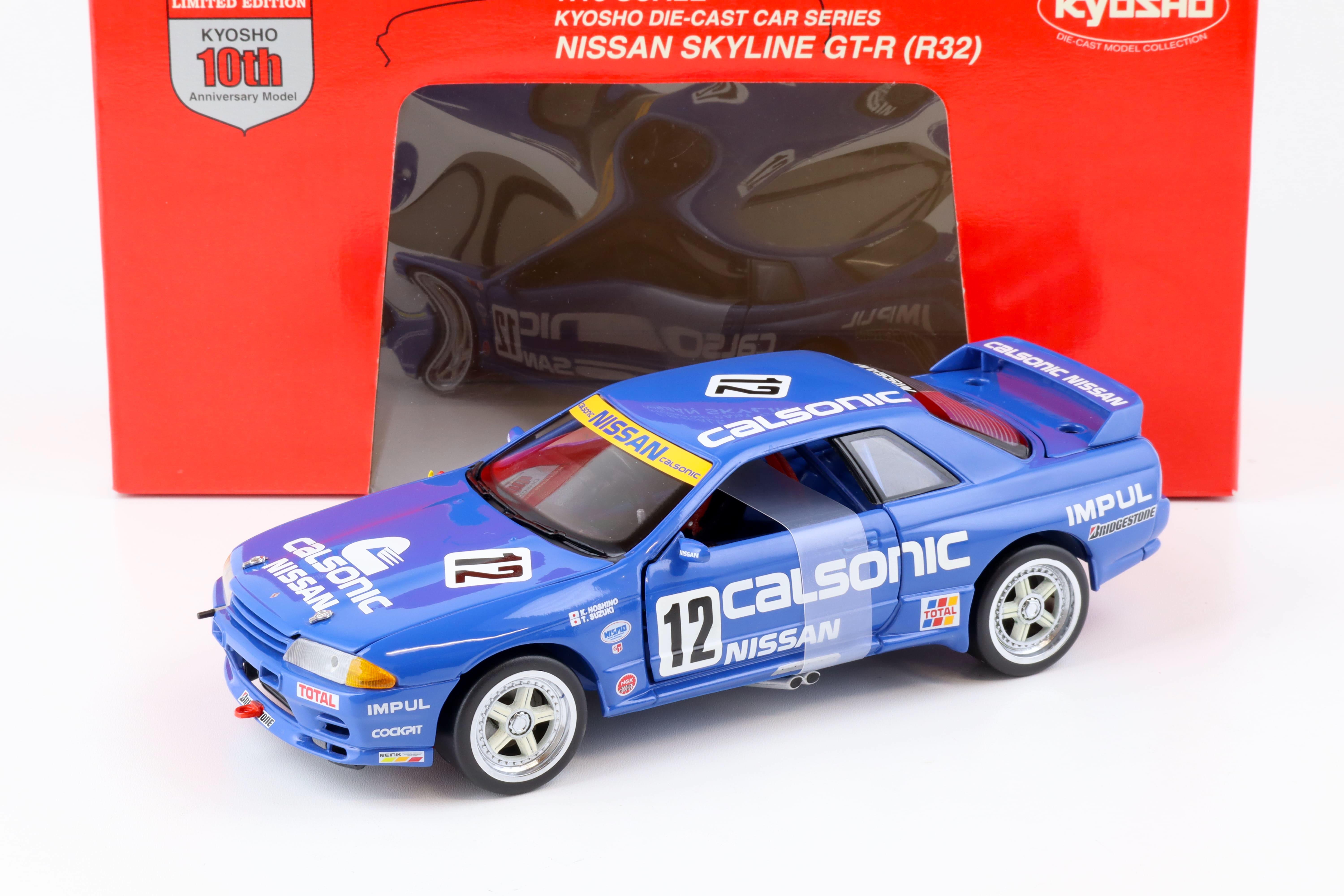 1:18 Kyosho Nissan Skyline GT-R (R32) #12 Calsonic 1990 blue 08332A