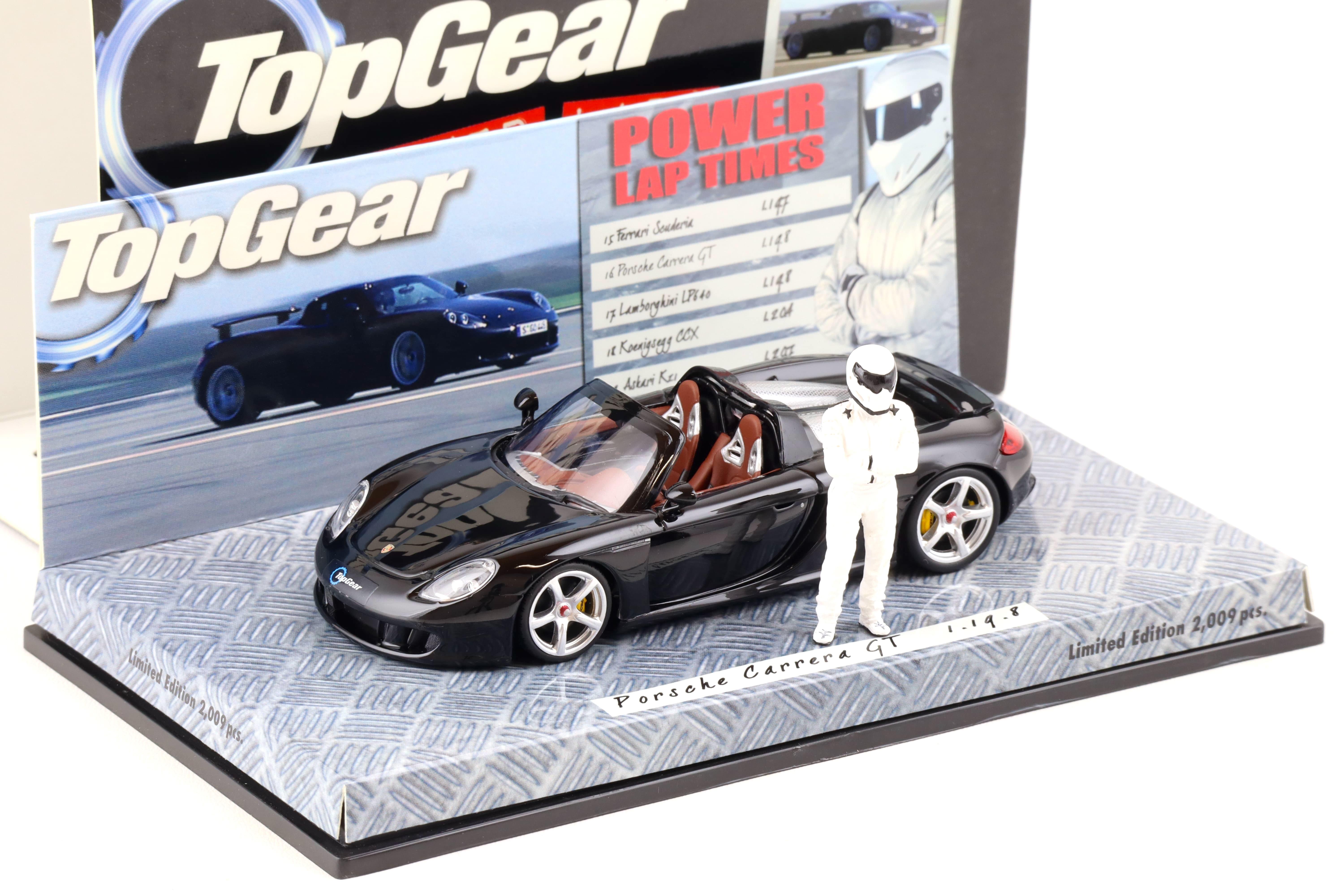 1:43 Minichamps Porsche Carrera GT 2003 black TOP Gear with figure