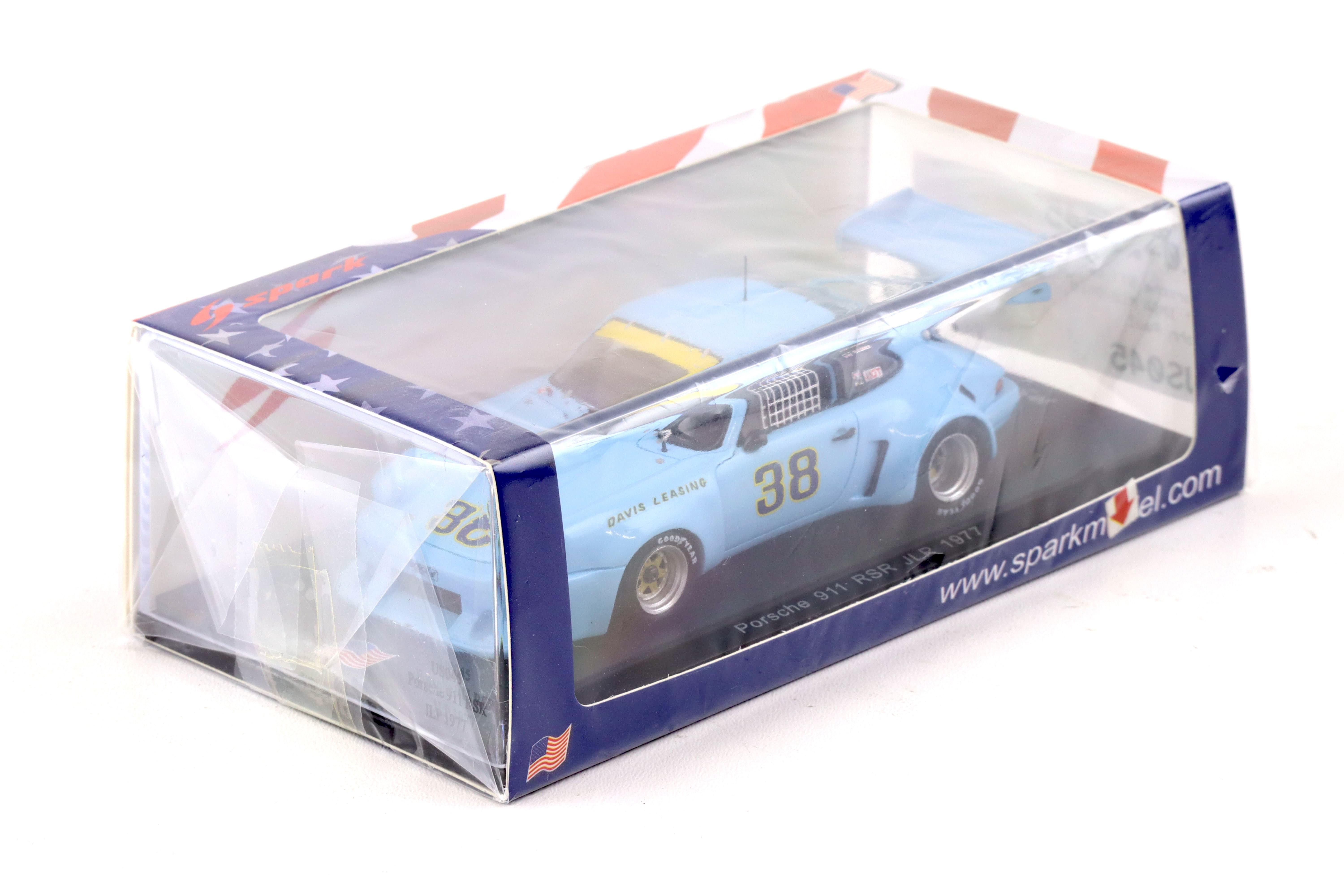 1:43 Spark Porsche 911 RSR JLP 1977 John Paul #38 blue
