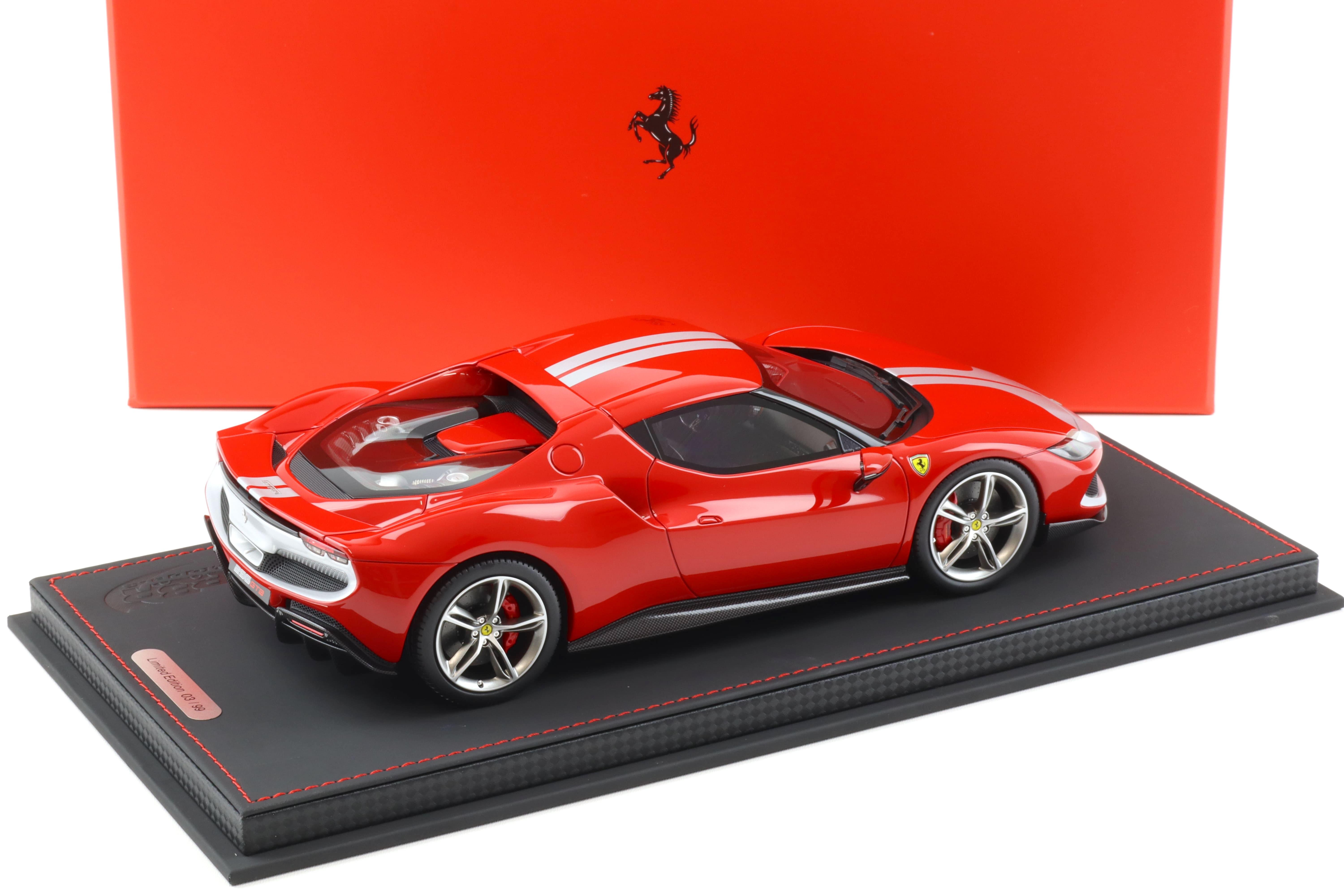 1:18 BBR Ferrari 296 GTB Assetto Fiorano Rosso Corsa with display - Limited 99 pcs