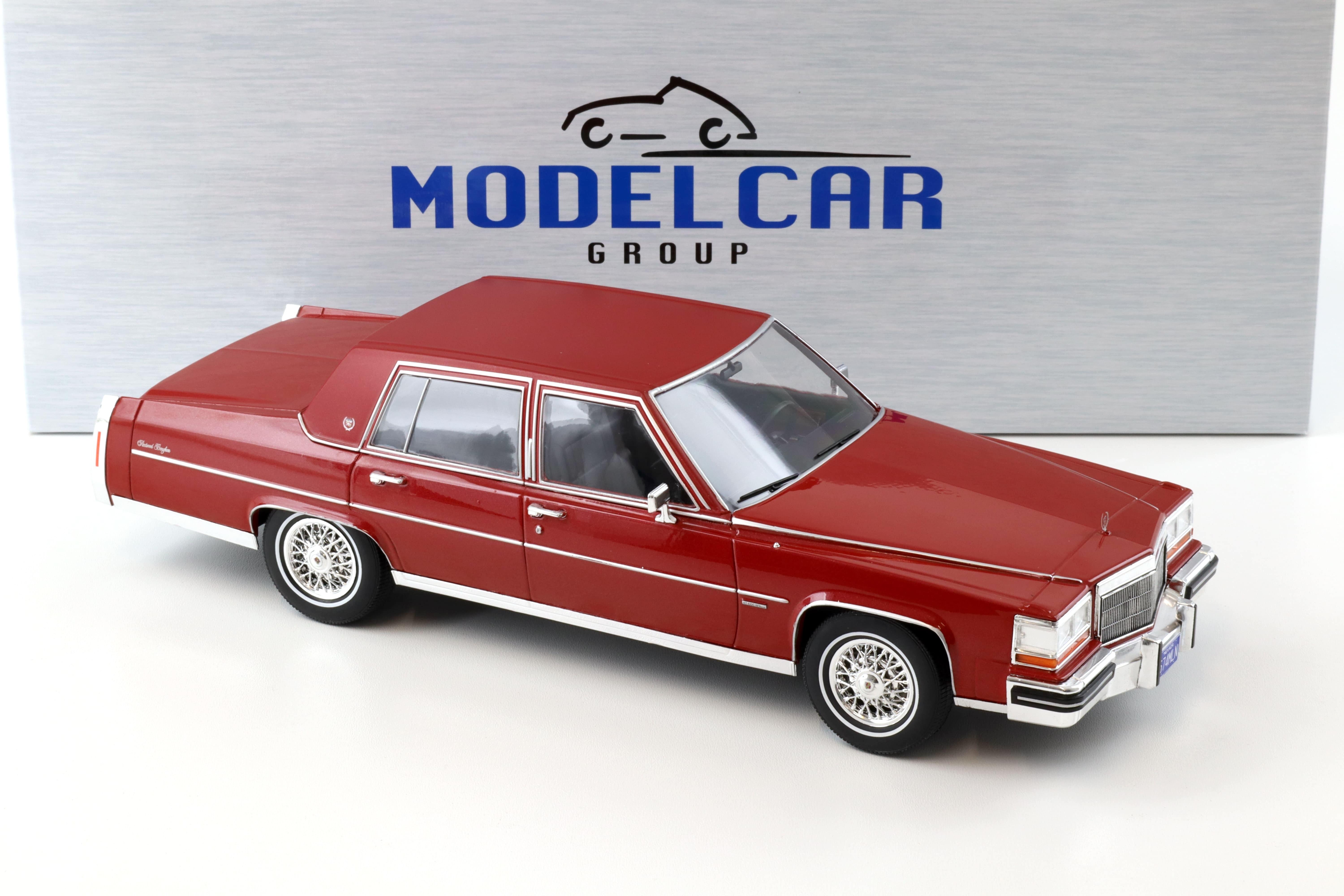 1:18 MCG 1982 Cadillac Fleetwood Brougham dark red metallic 