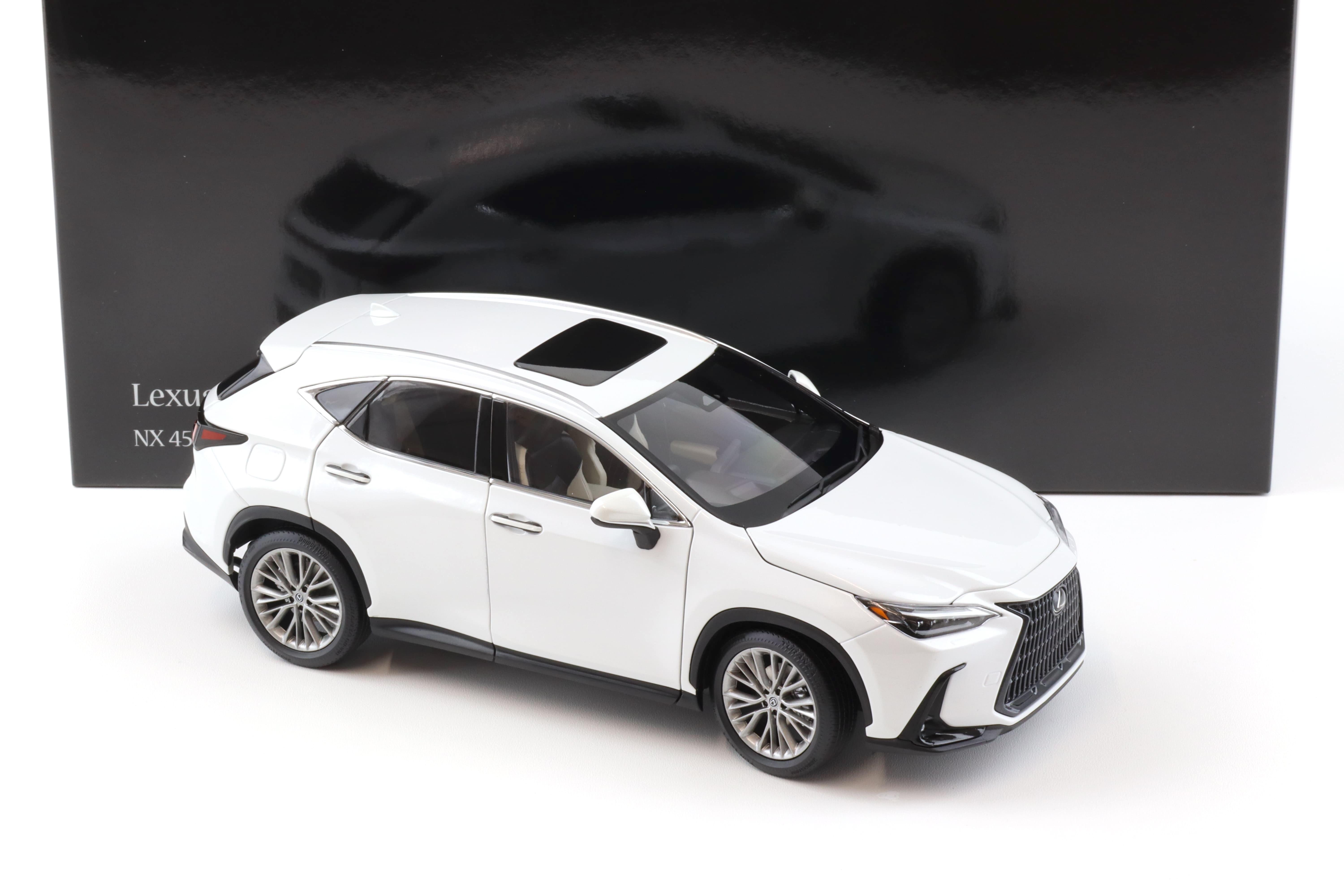 1:18 Kyosho Lexus NX 450h+ SUV 2022 Sinic Quartz white Diecast/ full openings 08968Q