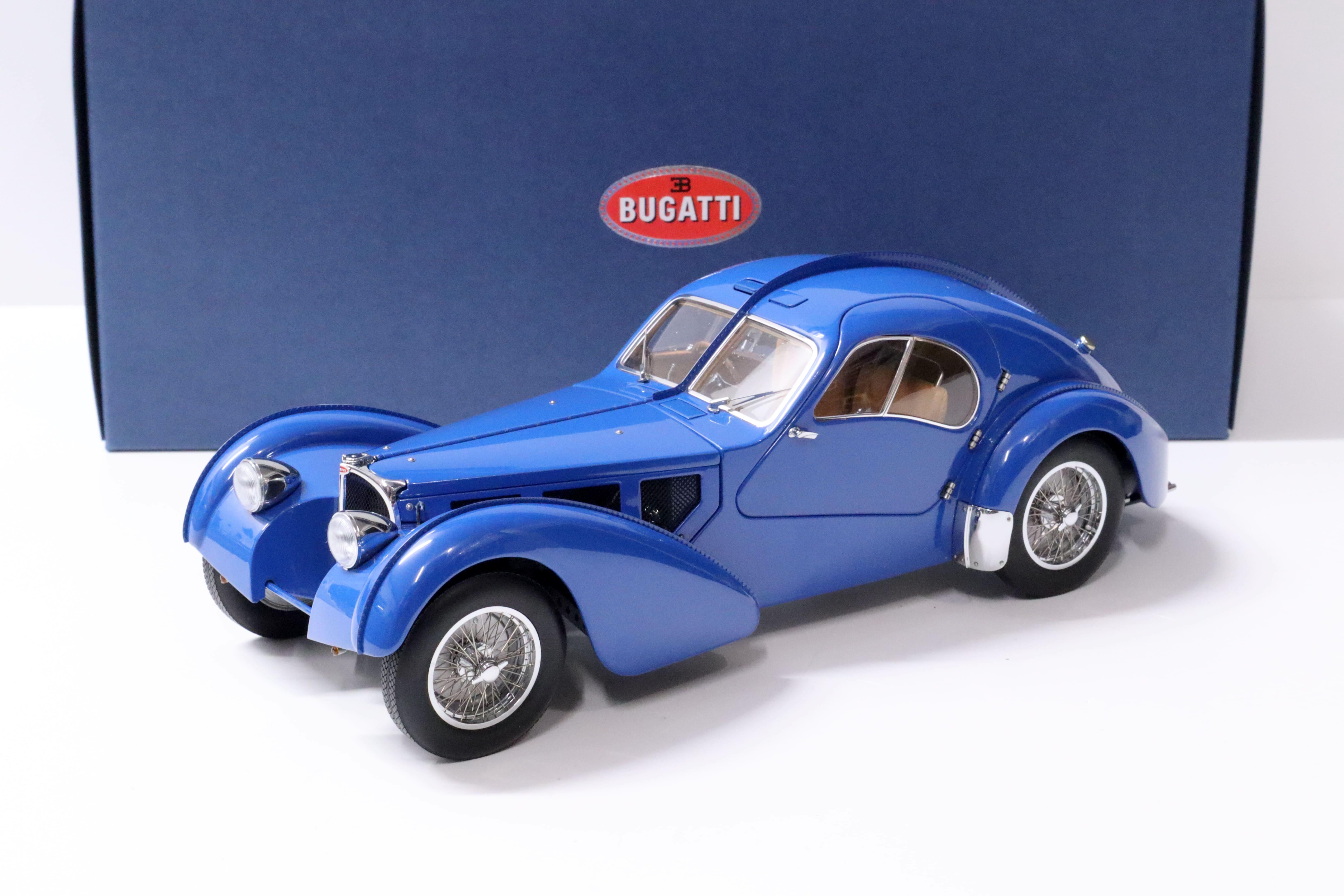 1:18 AUTOart Bugatti 57S Atlantic 1938 blue/ with metal wire spoke wheels