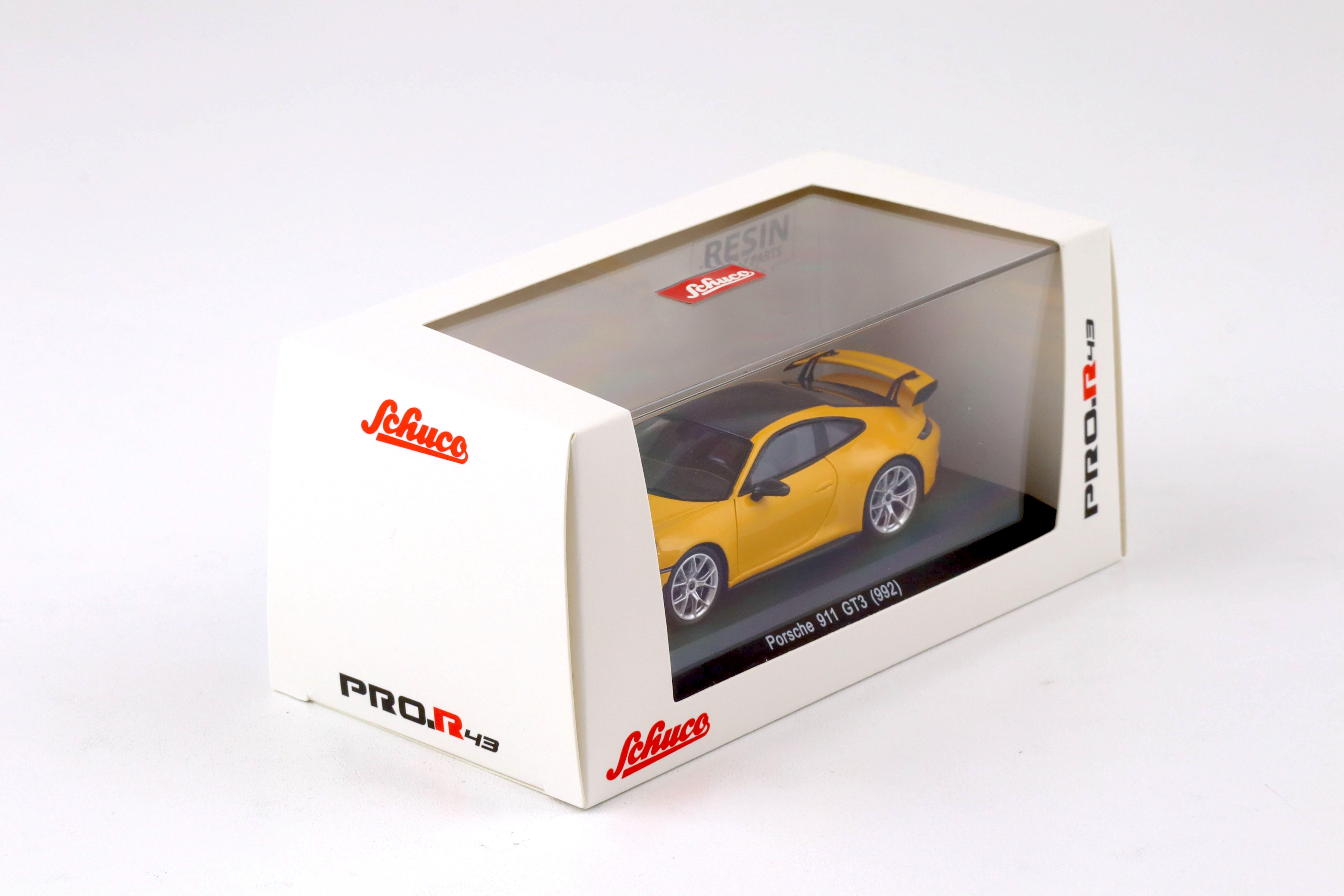 1:43 Schuco PRO.R43 Porsche 911 (992) GT3 Coupe yellow 2021