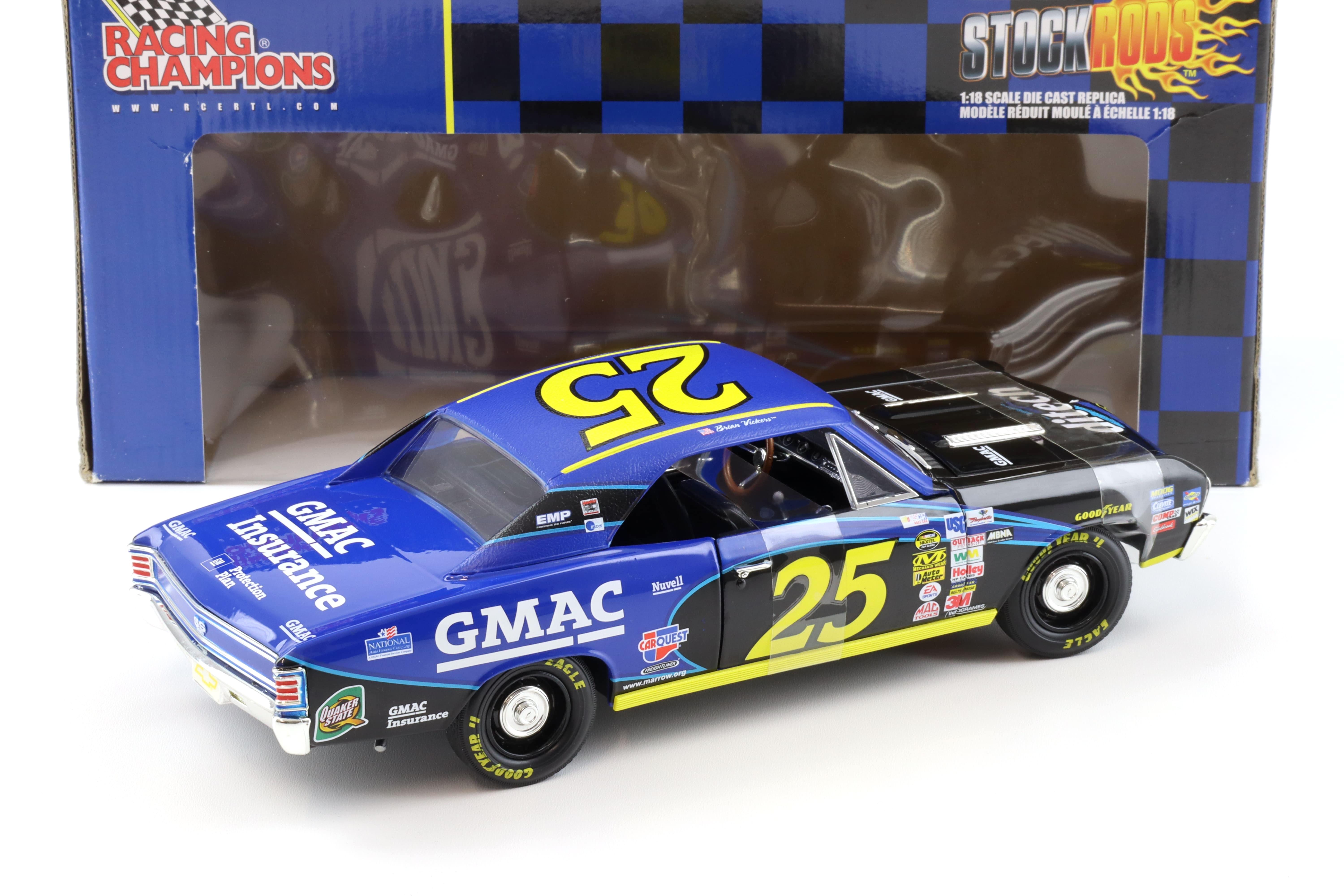 1:18 ERTL 1967 Chevrolet Chevelle Brian Vickers GMAC #25 blue 76332