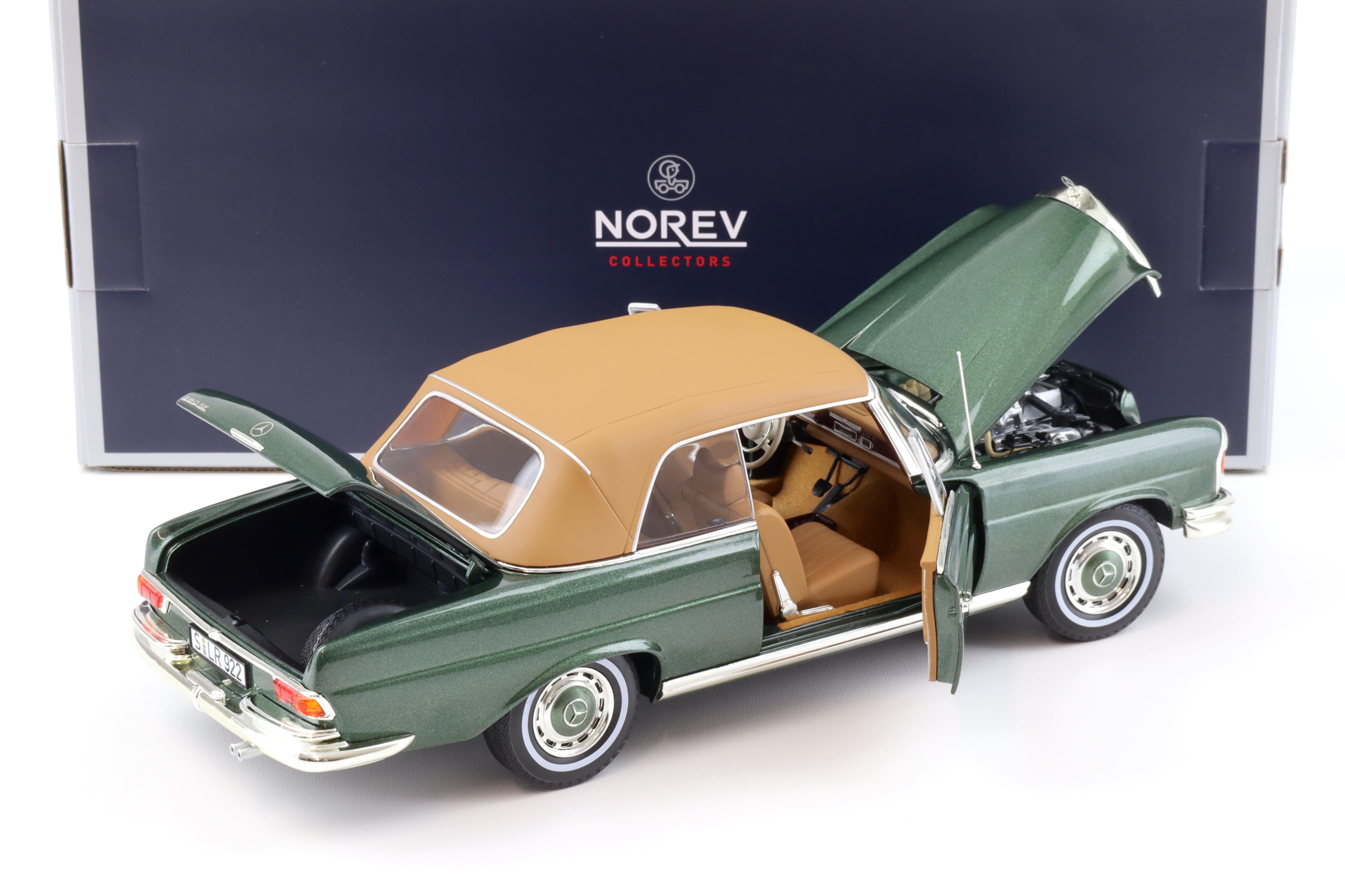 1:18 Norev Mercedes 280 SE Cabriolet 1969 dark green metallic