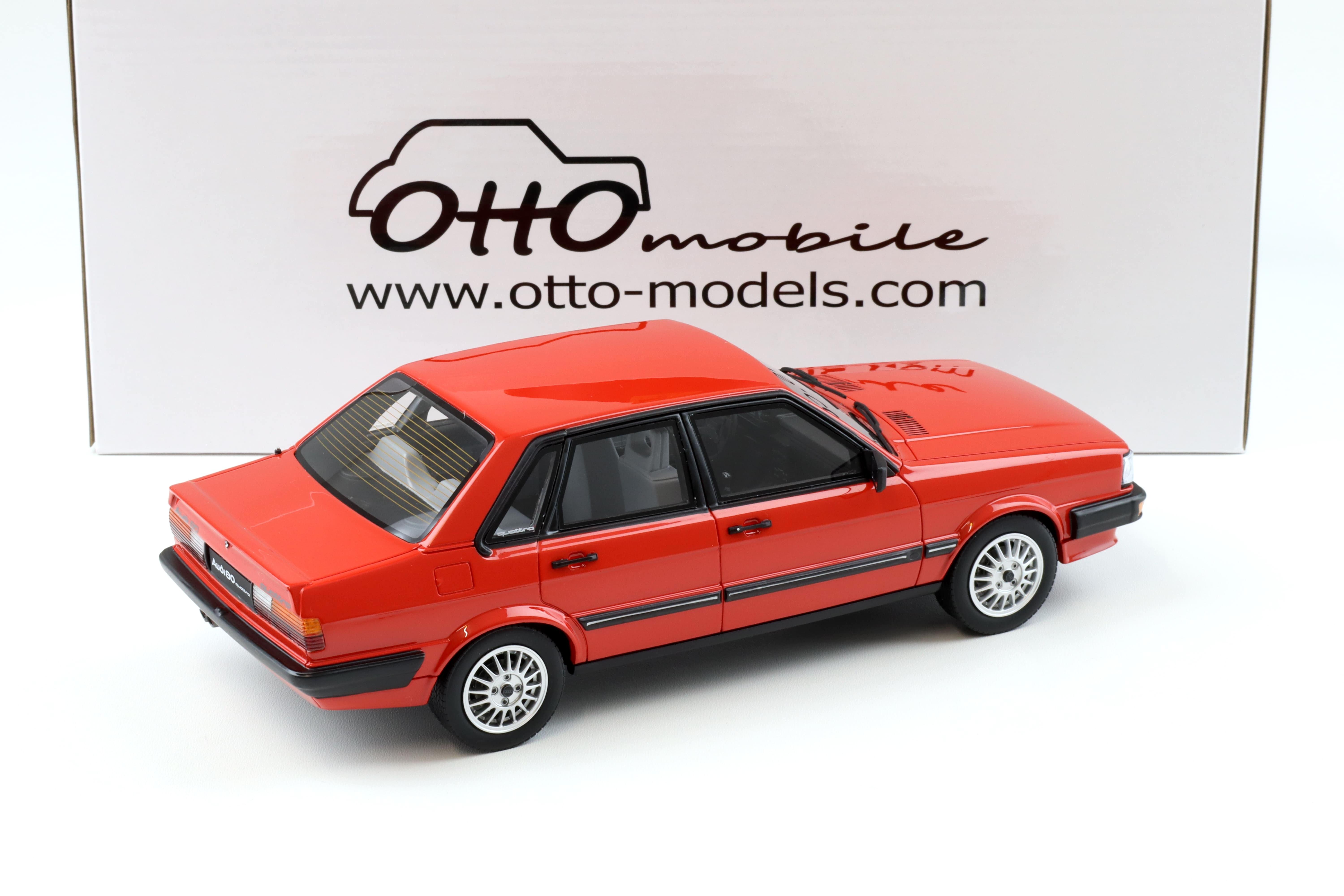 1:18 OTTO mobile OT339 Audi 80 (B2) Quattro Limousine red 1983