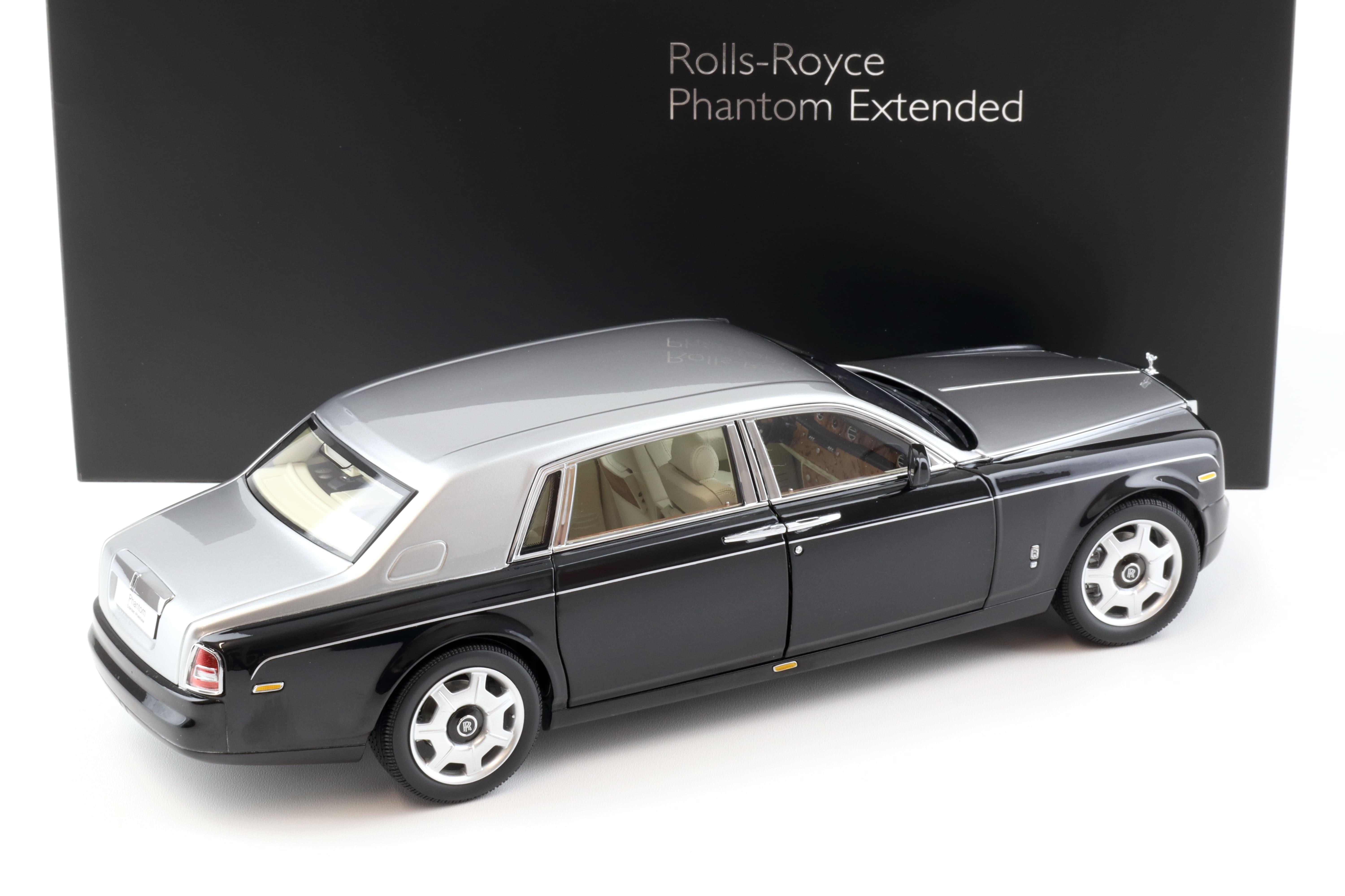 1:18 Kyosho Rolls Royce Phantom EWB Extended Wheelbase 2012 black/ silver