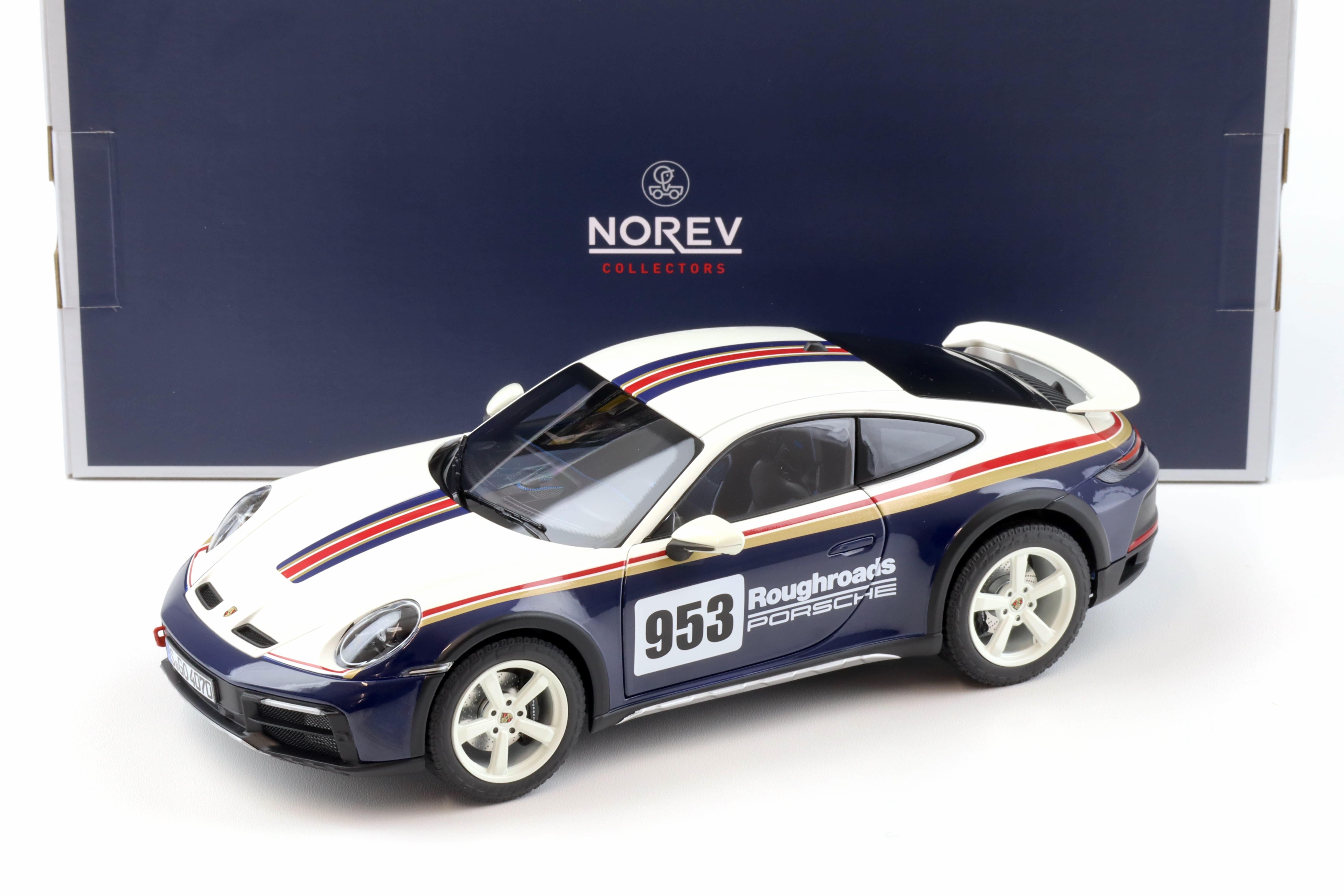 1:18 Norev Porsche 911 (992) Dakar Coupe 2023 Roughroads #953