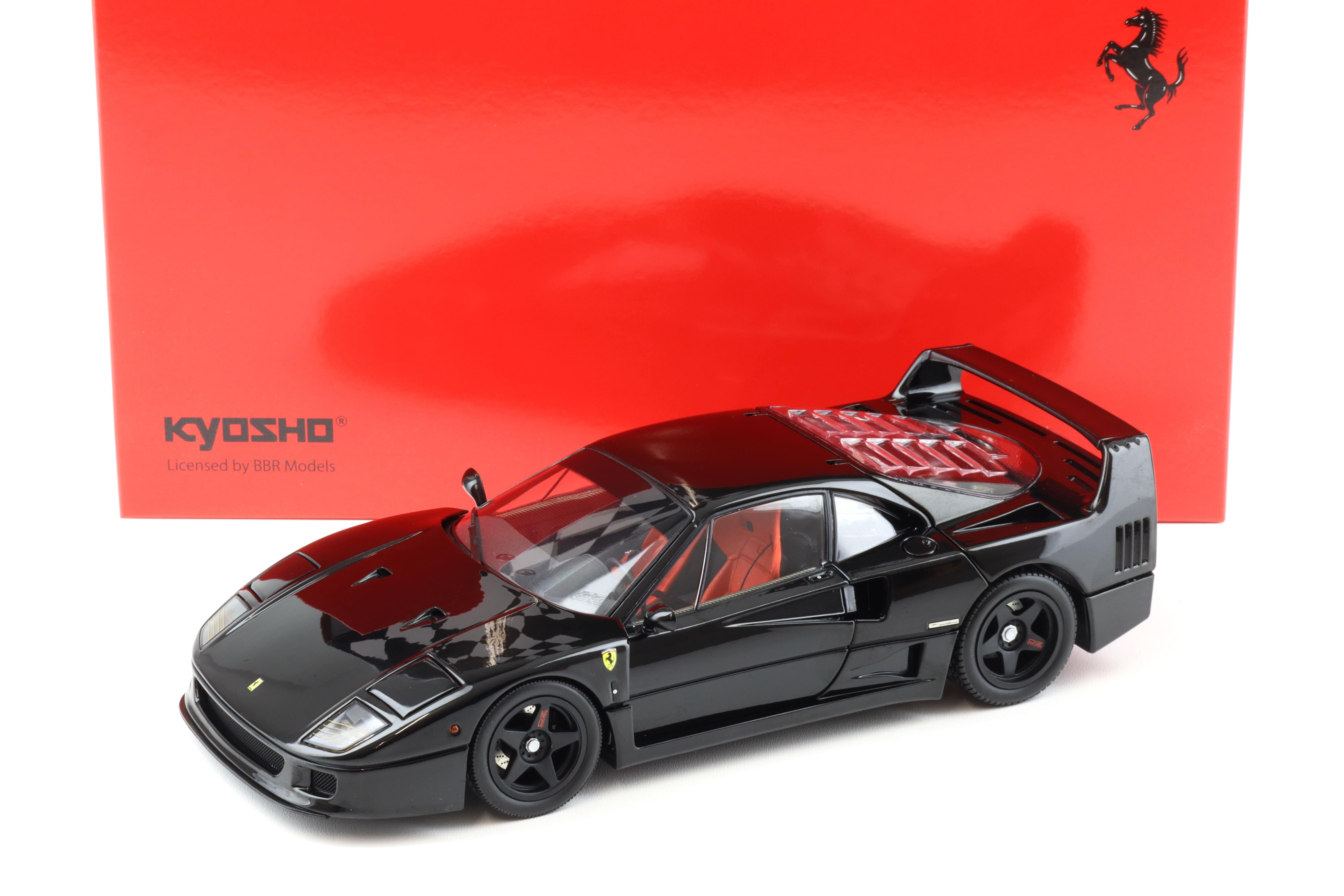 1:18 Kyosho 1987 Ferrari F40 Coupe black 08416BK Die-Cast