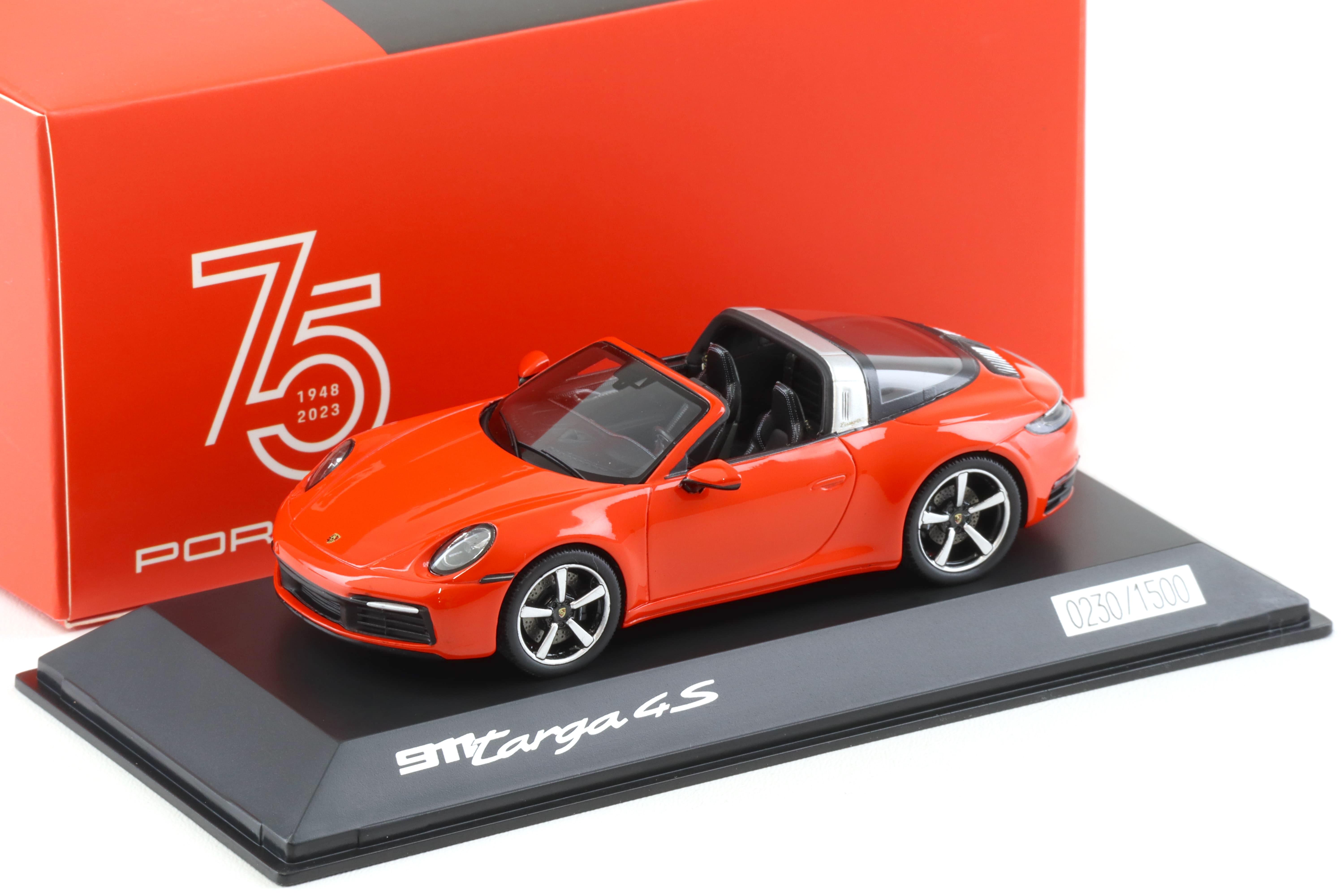 1:43 Spark Porsche 911 992 Targa 4S Lava orange/ black WAP DEALER