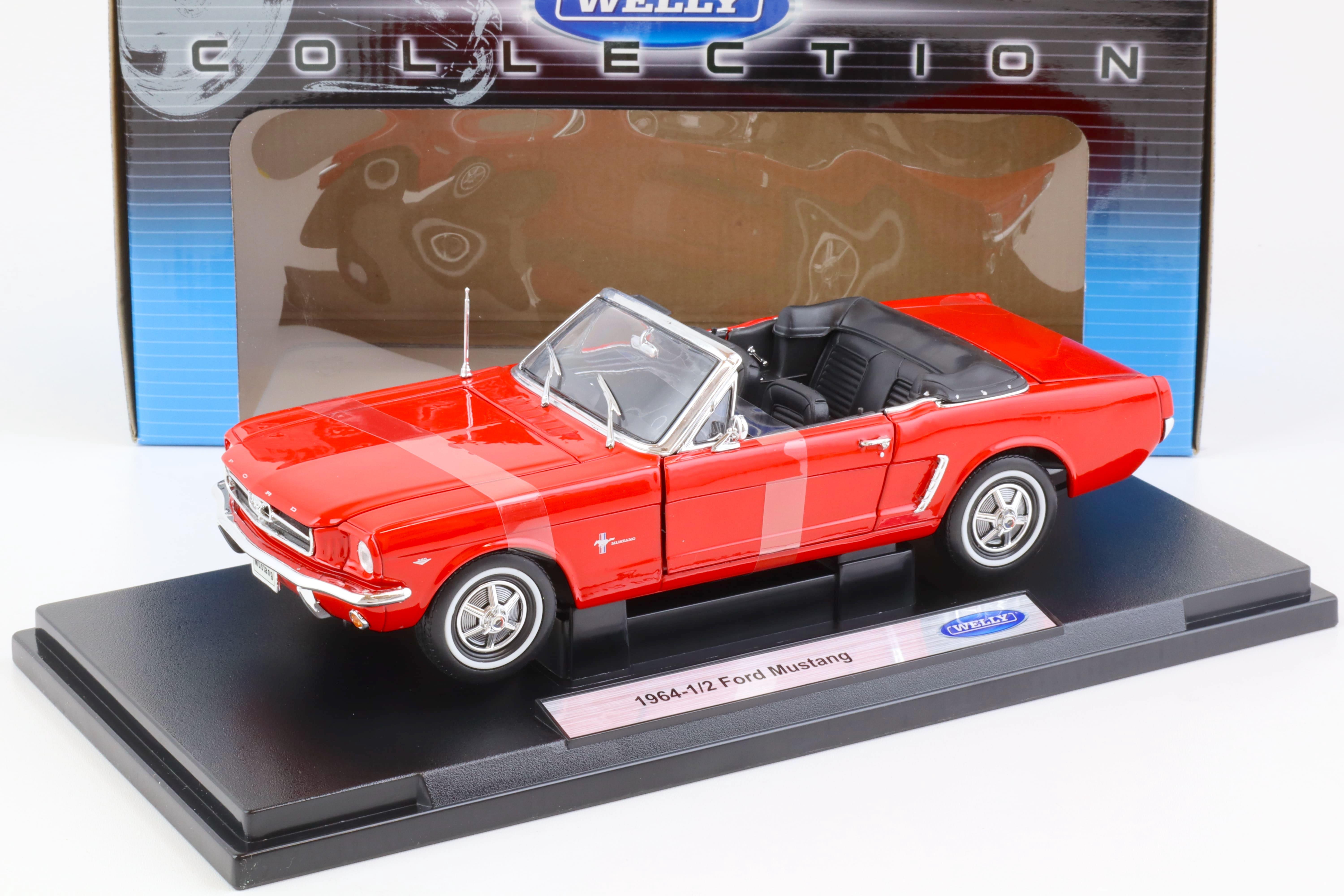 1:18 Welly 1964-1/2 Ford Mustang Convertible red