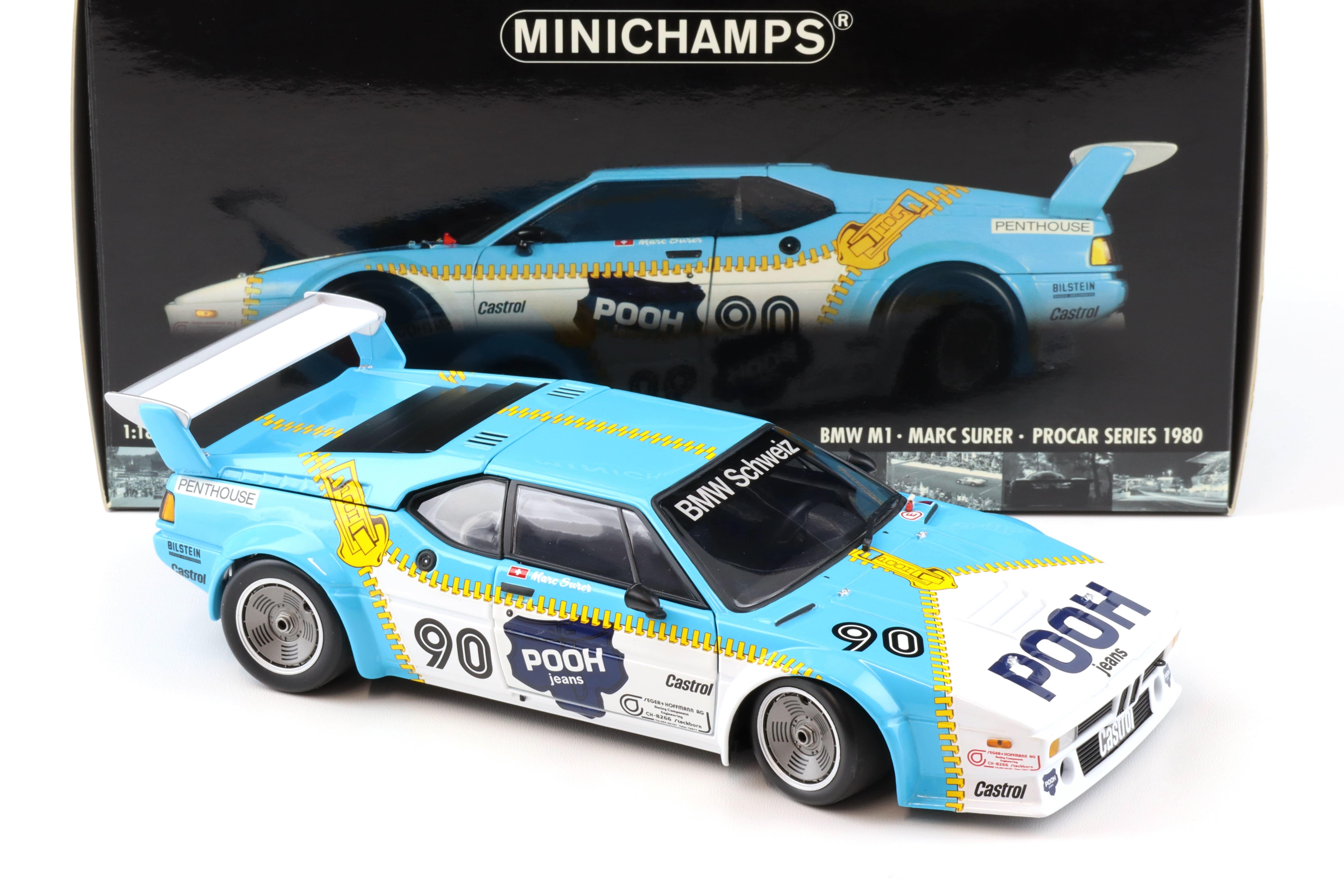 1:18 Minichamps BMW M1 Procar Pooh Jeans Marc Surer #90 Procar Series 1980