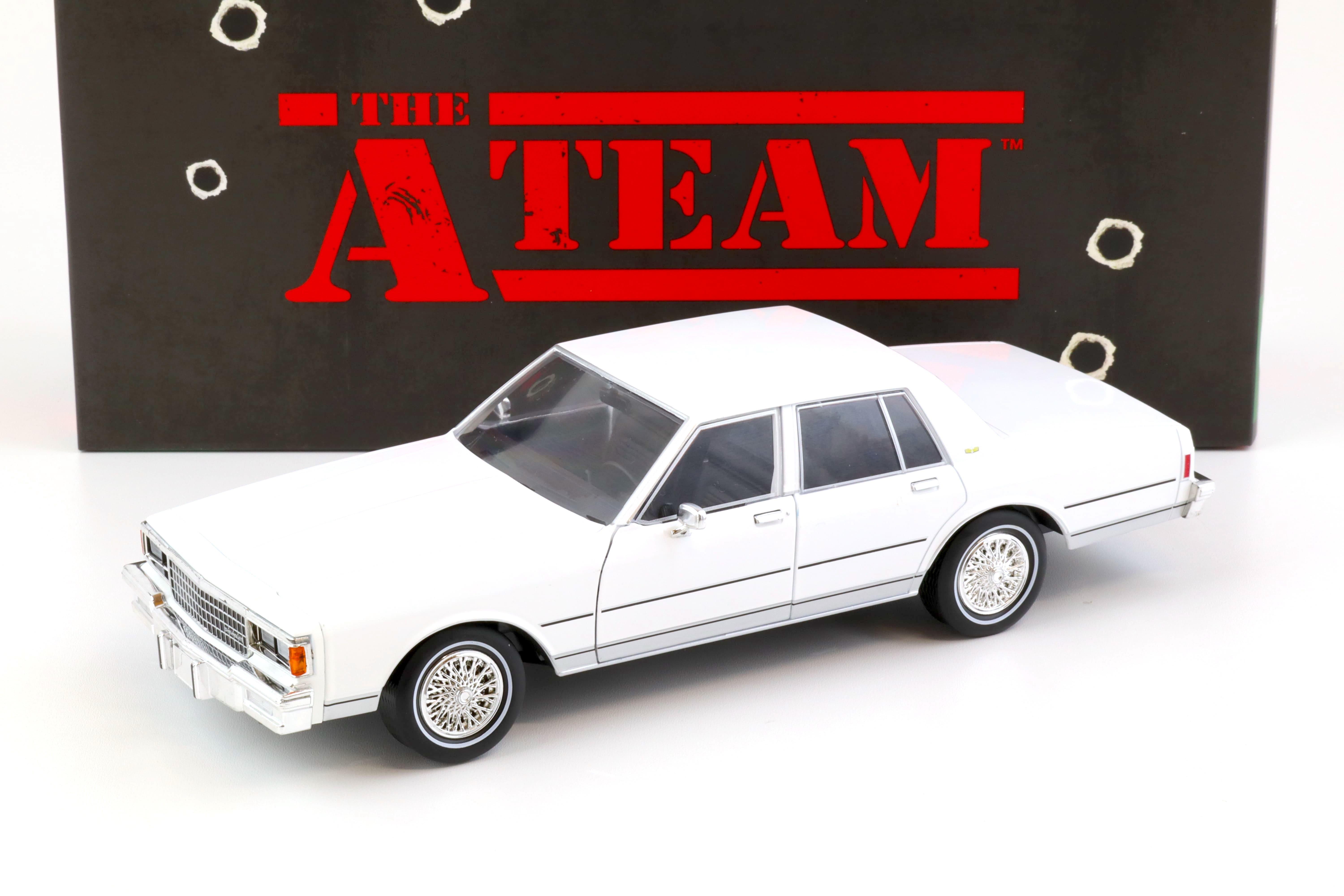 1:18 Greenlight 1980 Chevrolet Caprice Classic white THE A-TEAM 1983-87