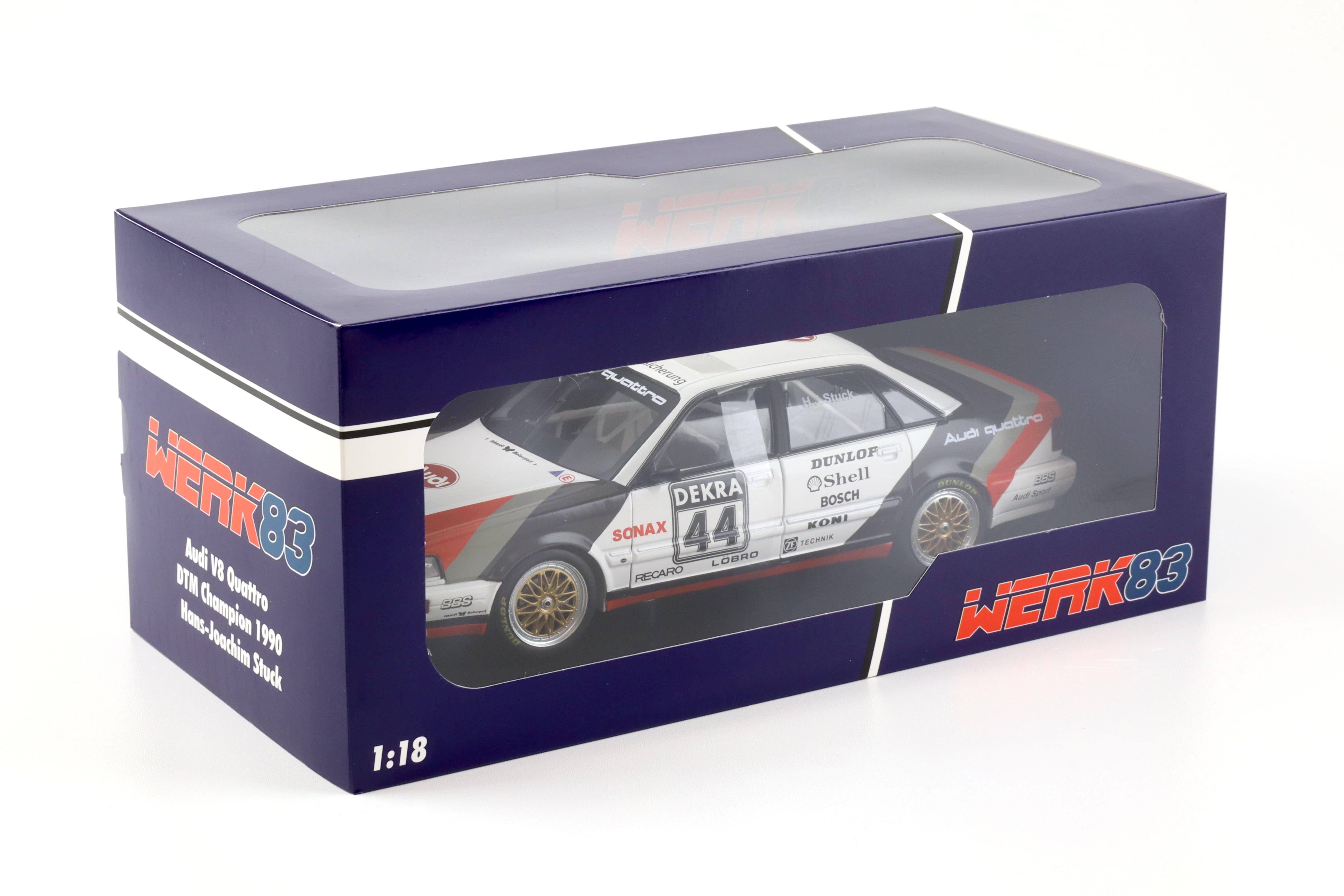 1:18 WERK83 Audi V8 DTM #44 DTM Champion 1990 Hans Joachim Stuck 