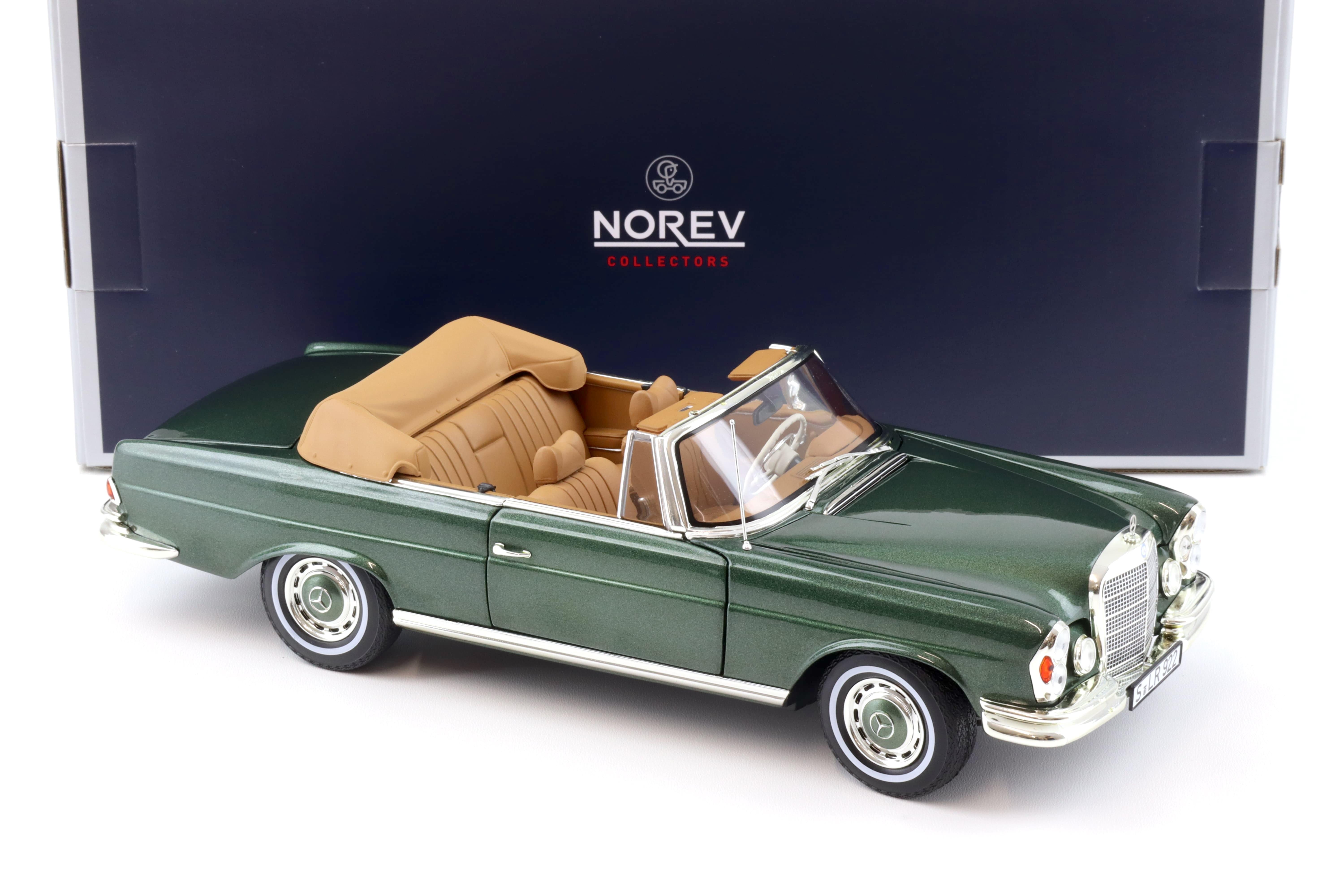 1:18 Norev Mercedes 280 SE Cabriolet 1969 dark green metallic