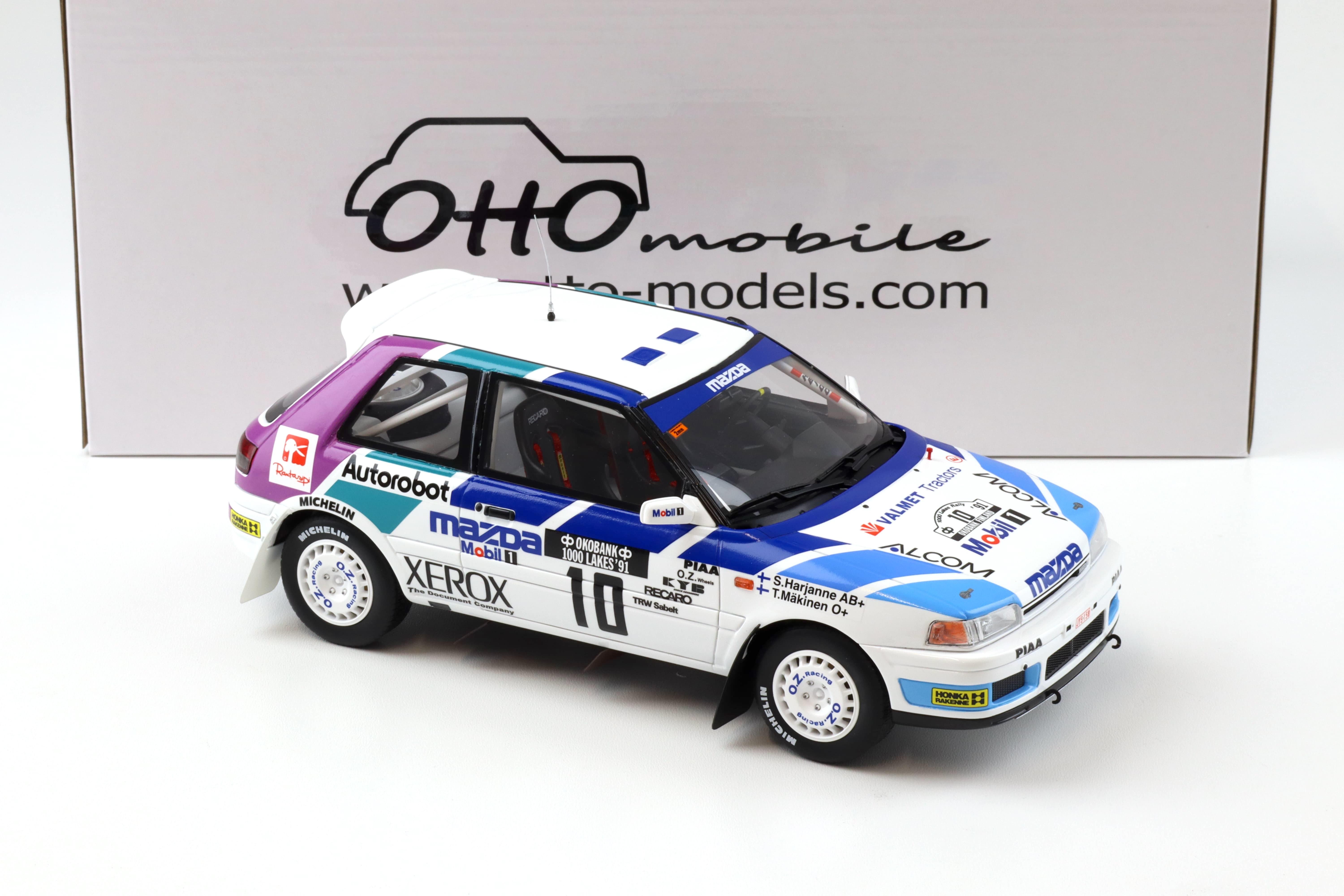 1:18 OTTO mobile OT1099 Mazda 323 GTX Gr.A 1000 Lakes Rally 1991 Maekinen #10