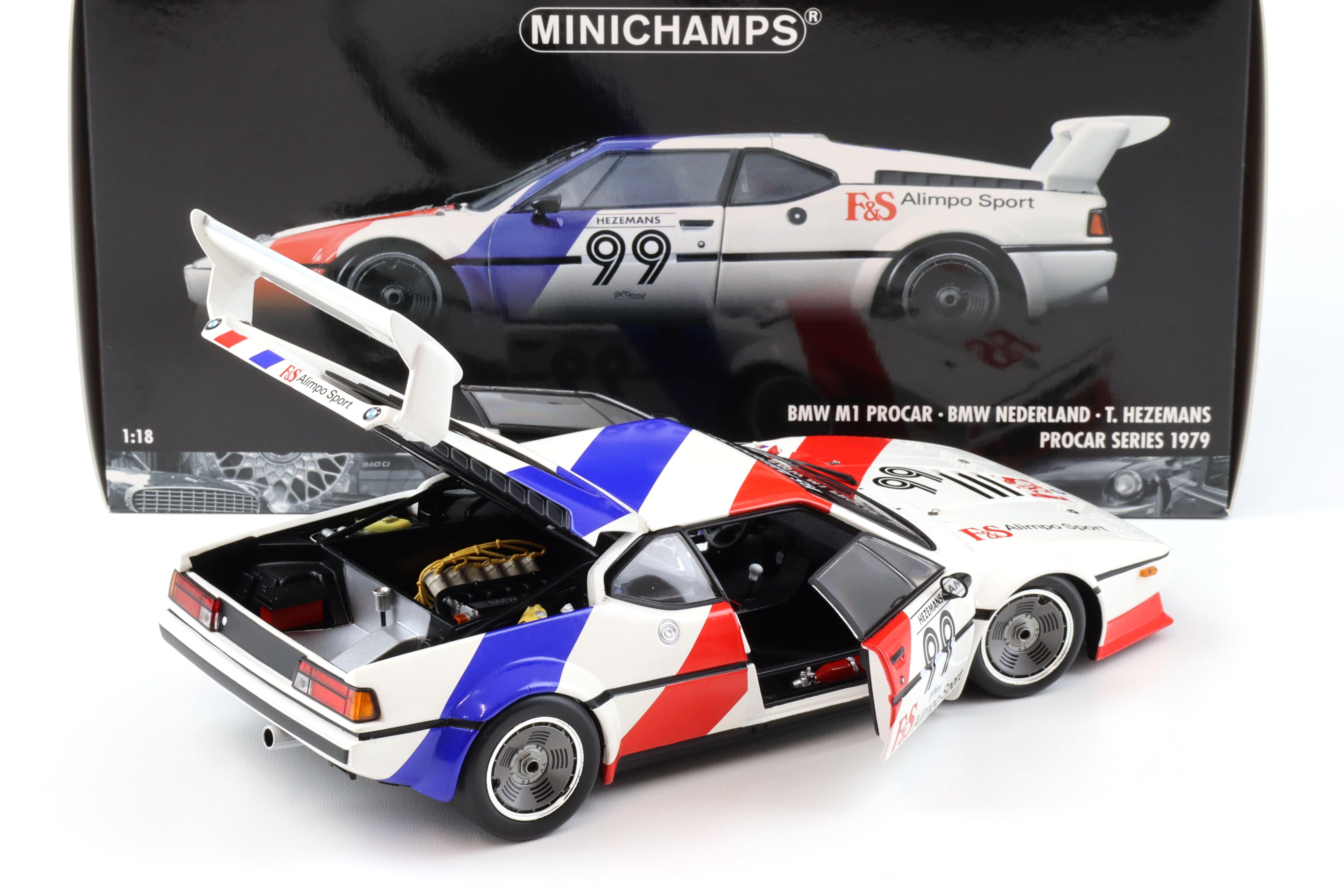 1:18 Minichamps BMW M1 Procar BMW Nederland #99 T.Hezemans Procar Series 1979