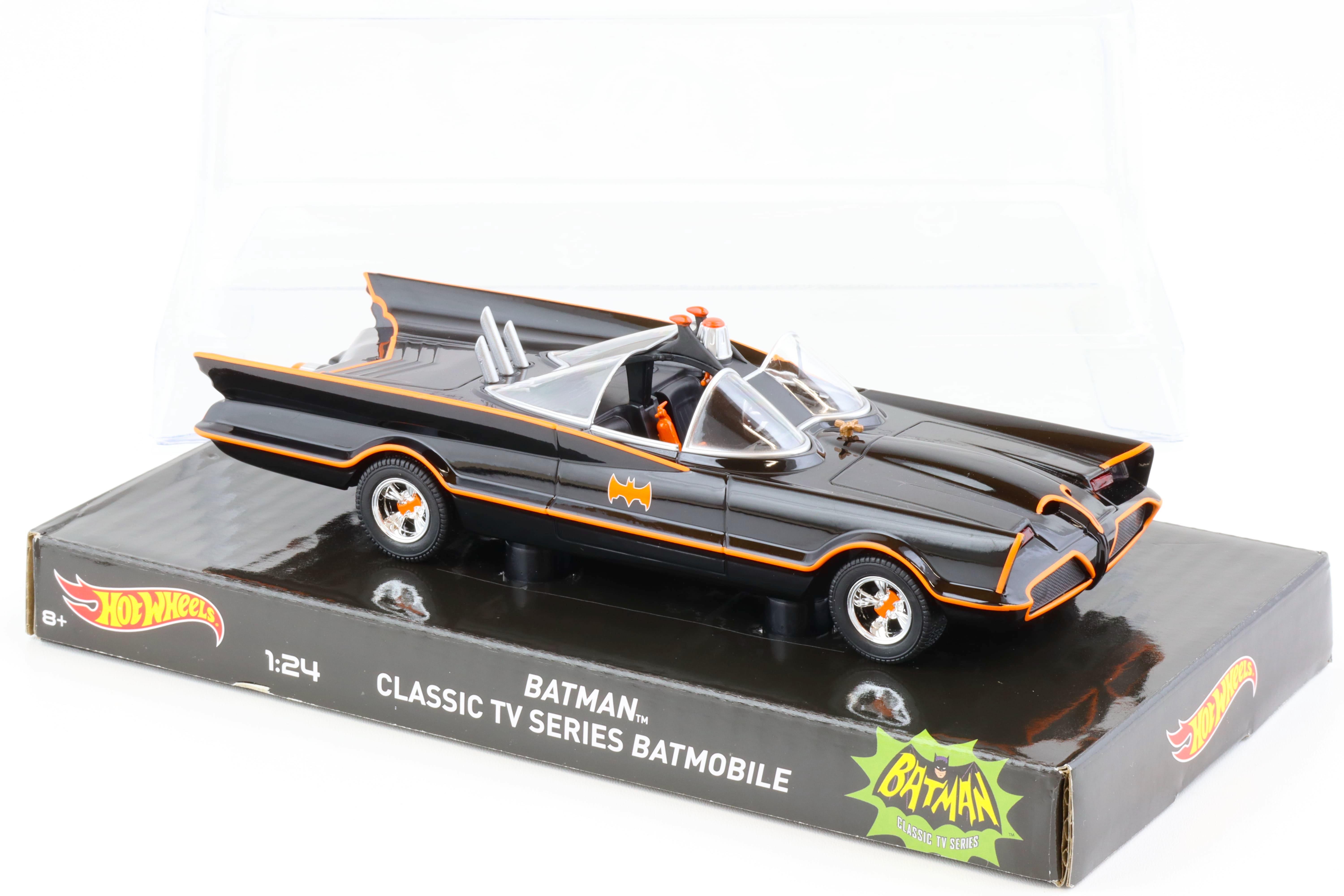 1:24 Hot Wheels BATMAN Classic TV Series Batmobile black/ orange
