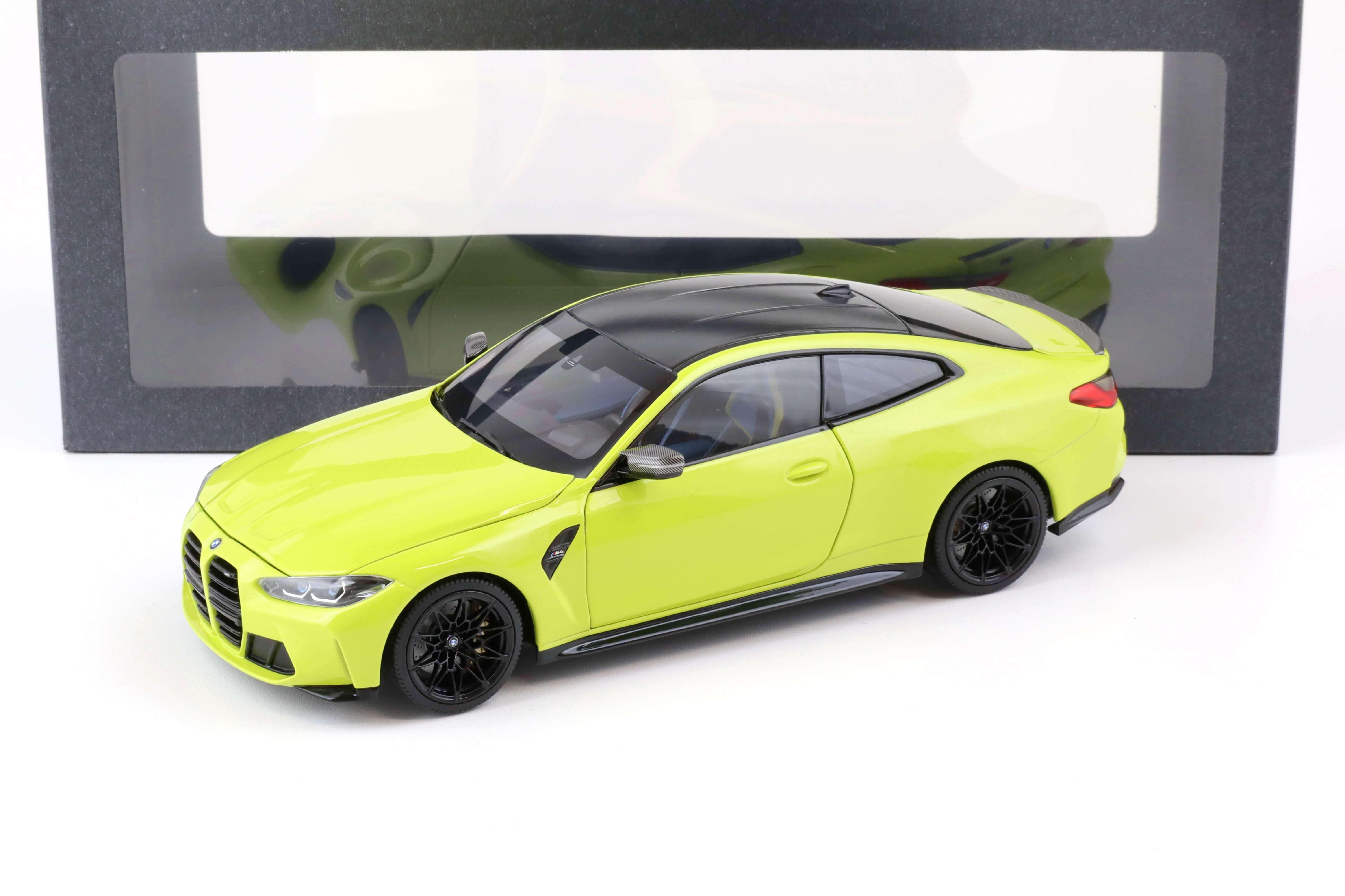 1:18 Minichamps BMW M4 (G82) Coupe 2020 Sao Paolo yellow DEALER VERSION