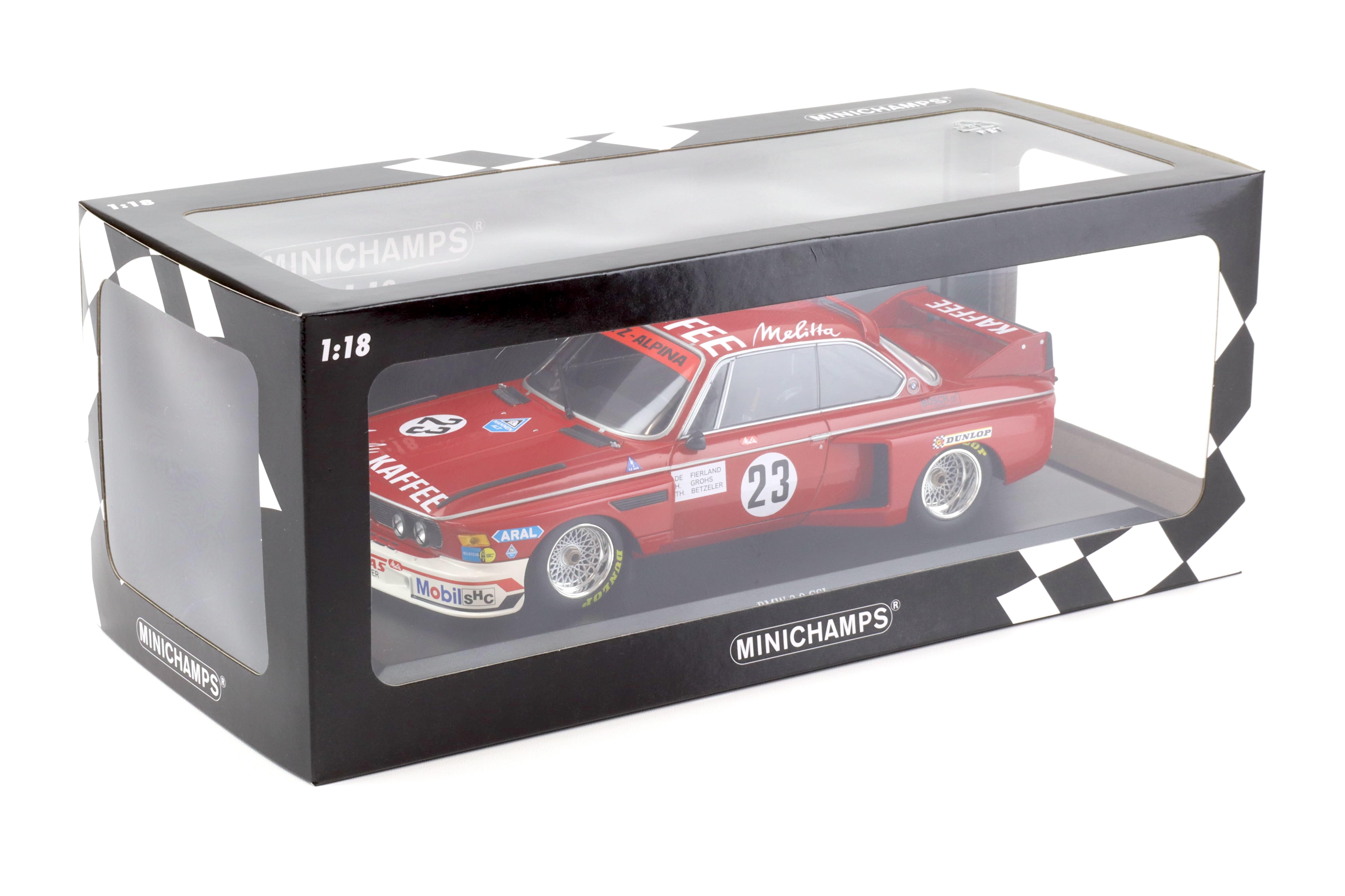 1:18 Minichamps BMW 3.0 CSL Faltz-Alpina #23 Zandvoort Trophy 1975 De Fierlant/Grohs